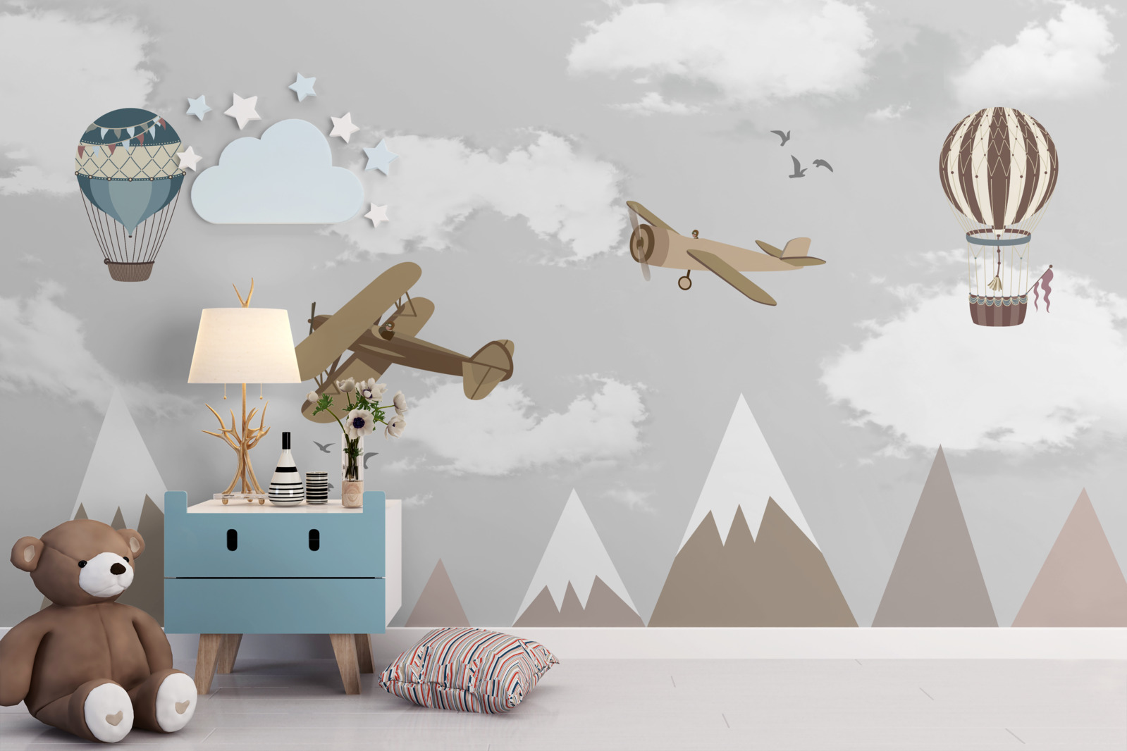 Fototapeta zariadenia plávajúce nad horskými štítmi