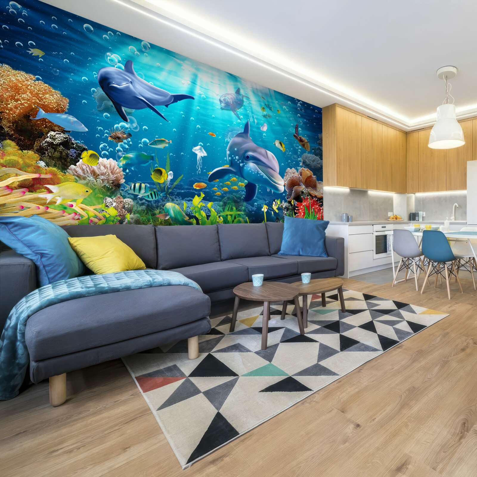 Fototapeta delfíny žijú na dne mora