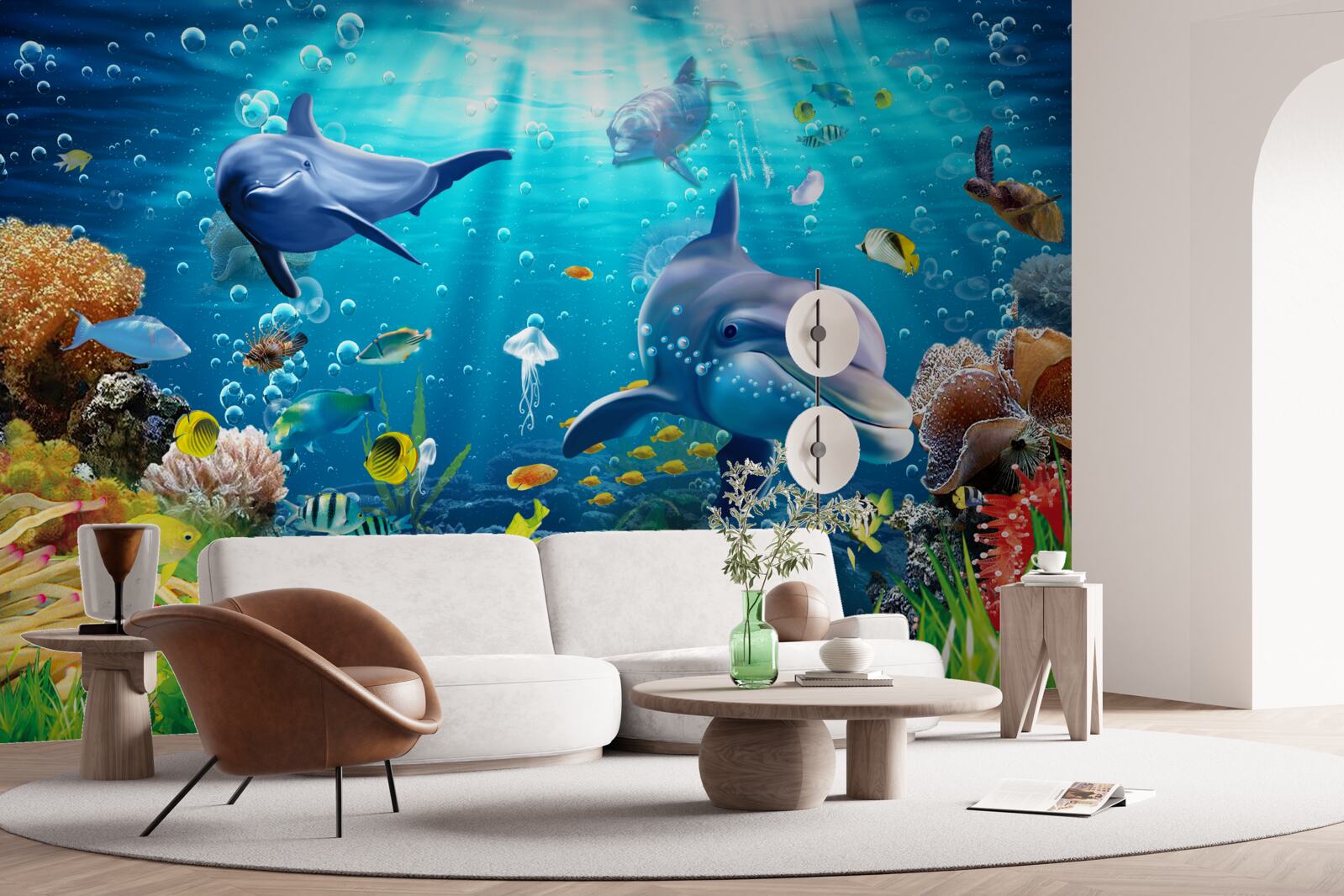 Fototapeta delfíny žijú na dne mora