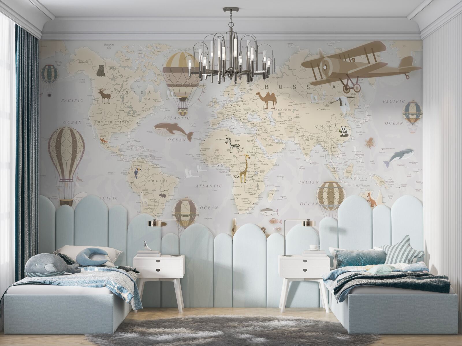 Fototapeta mapa sveta s maximálnymi detailmi