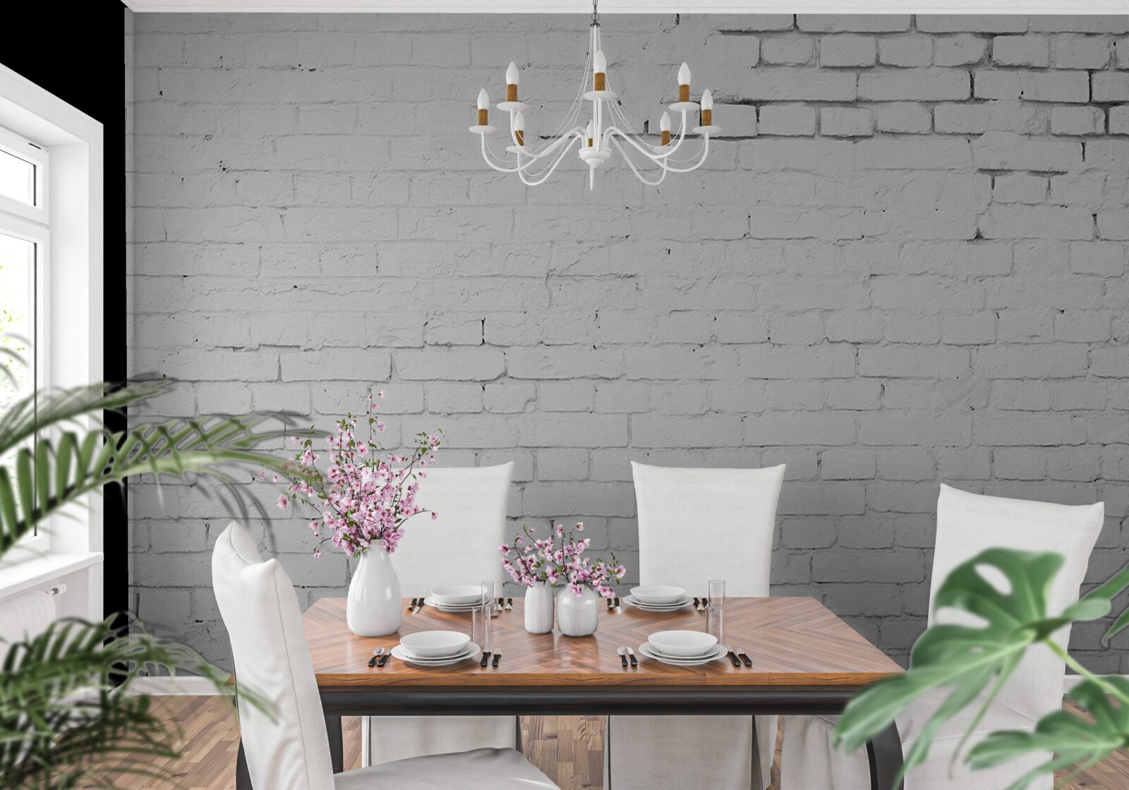 Fototapeta biela kamenná tehlová obkladová konštrukcia