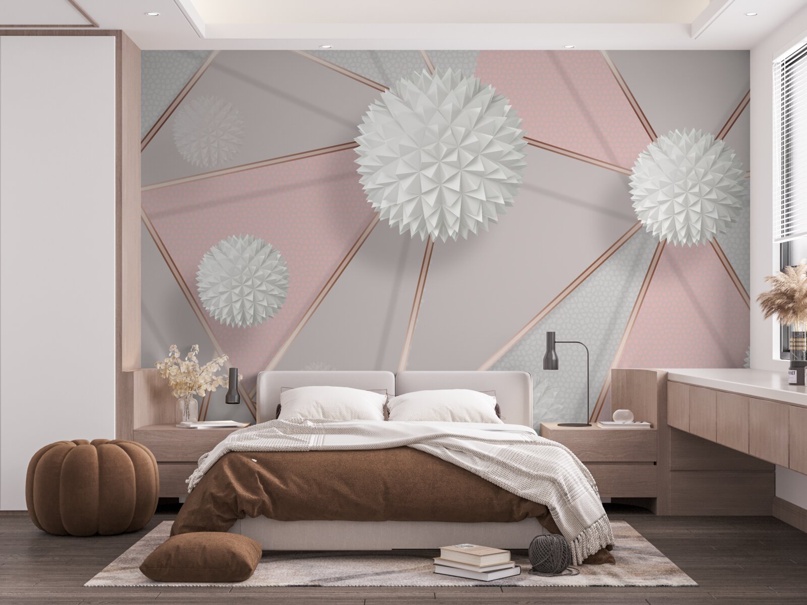 Fototapeta biele guličky stúpajúce na voňavom pozadí