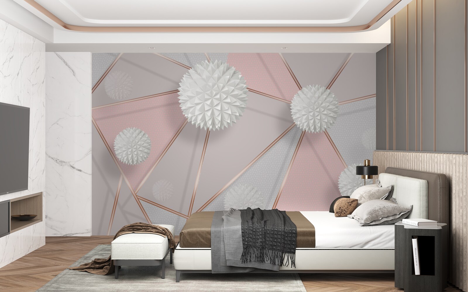 Fototapeta biele guličky stúpajúce na voňavom pozadí