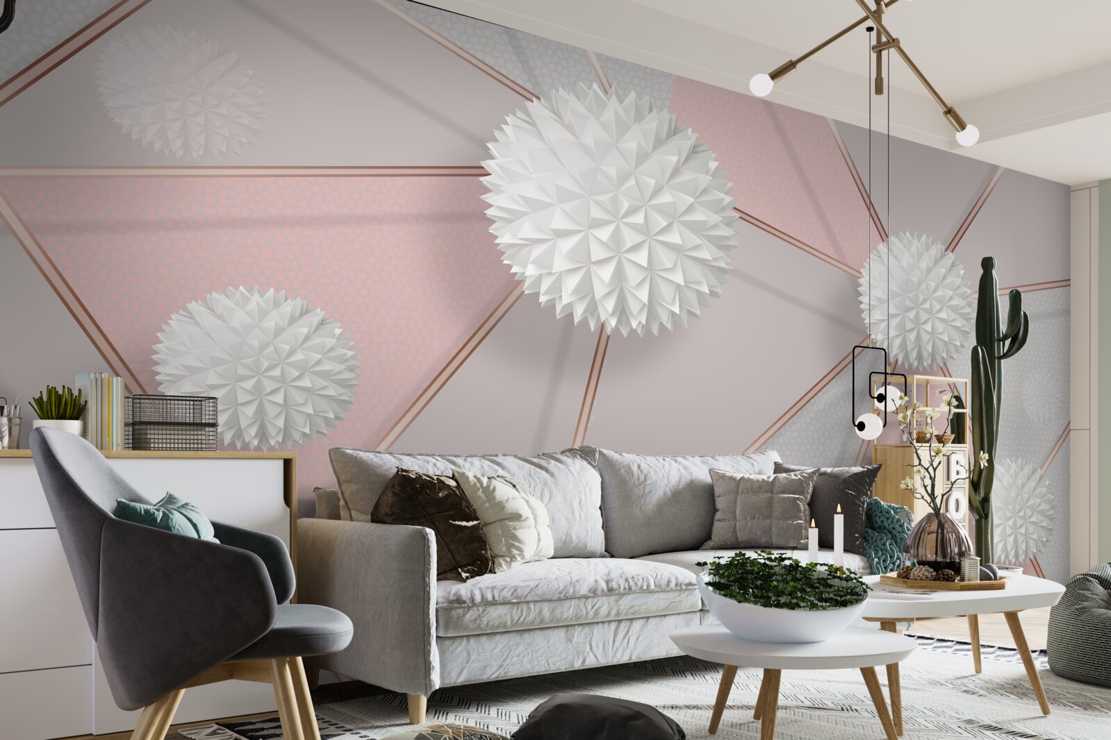 Fototapeta biele guličky stúpajúce na voňavom pozadí