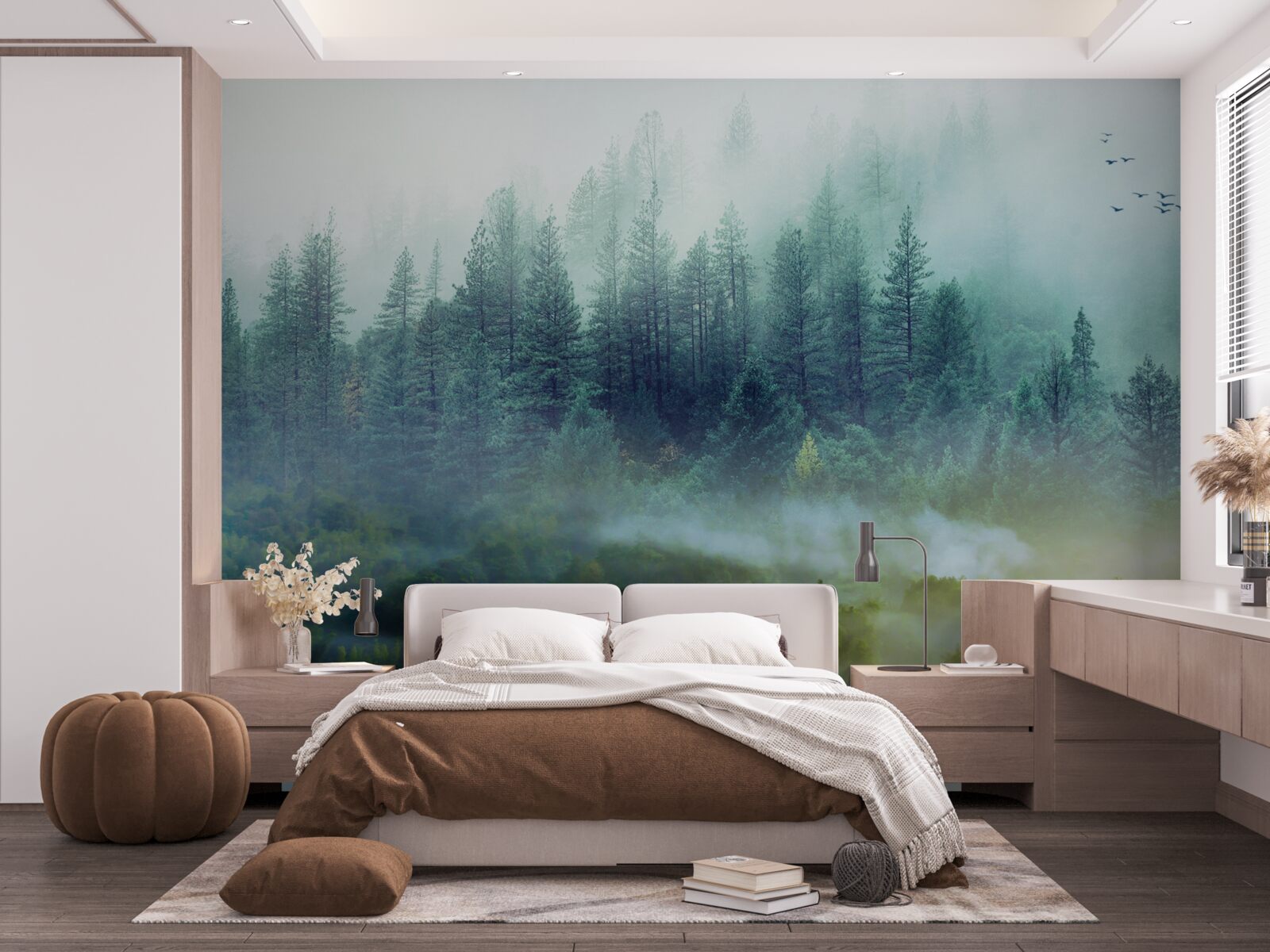 Fototapeta hypnotizujúce ticho v hmlistých lesoch