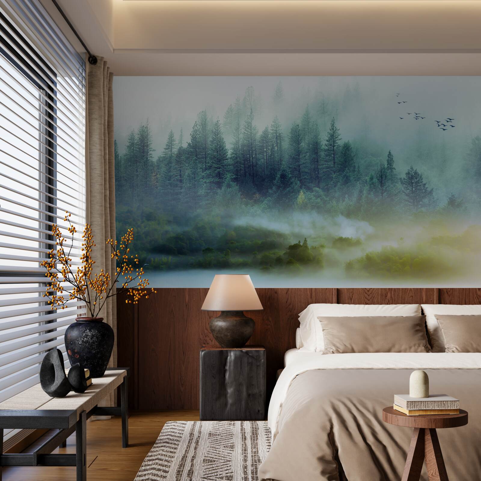 Fototapeta hypnotizujúce ticho v hmlistých lesoch