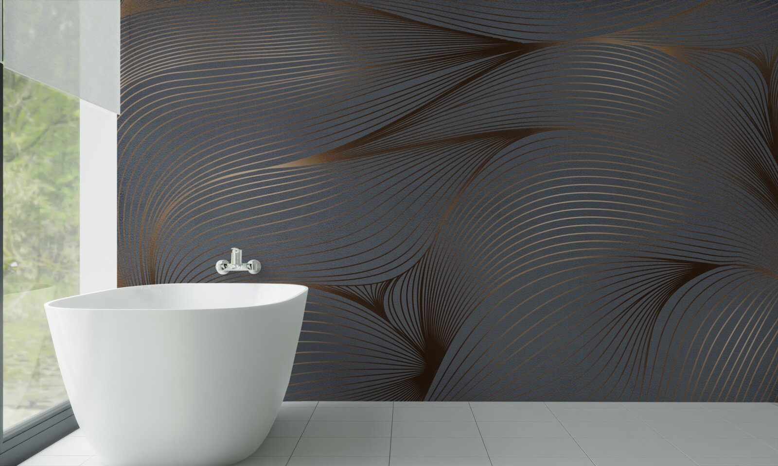 Fototapeta zlaté abstraktné vlny plynulo prúdia