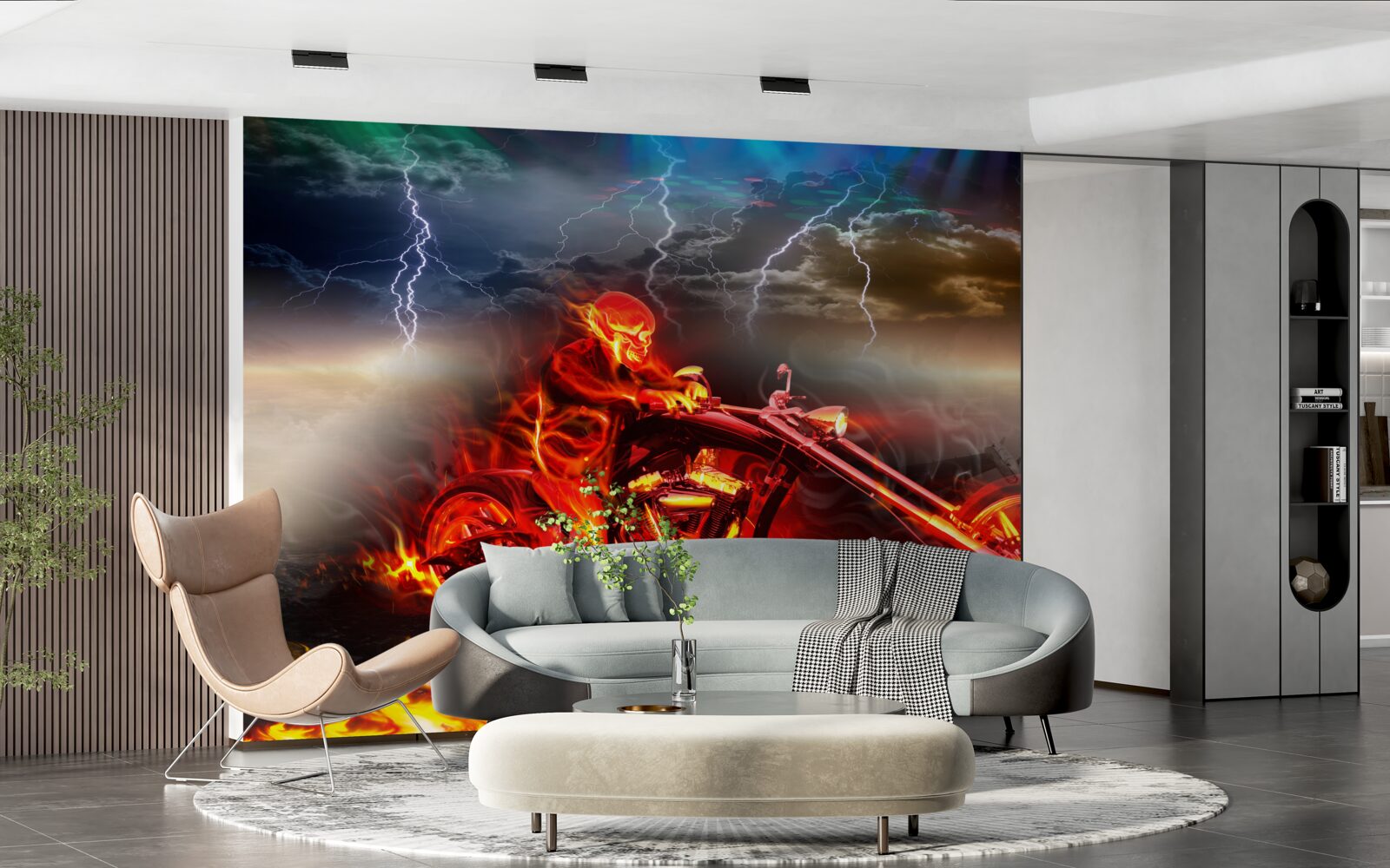 Fototapeta horiaci cyklista