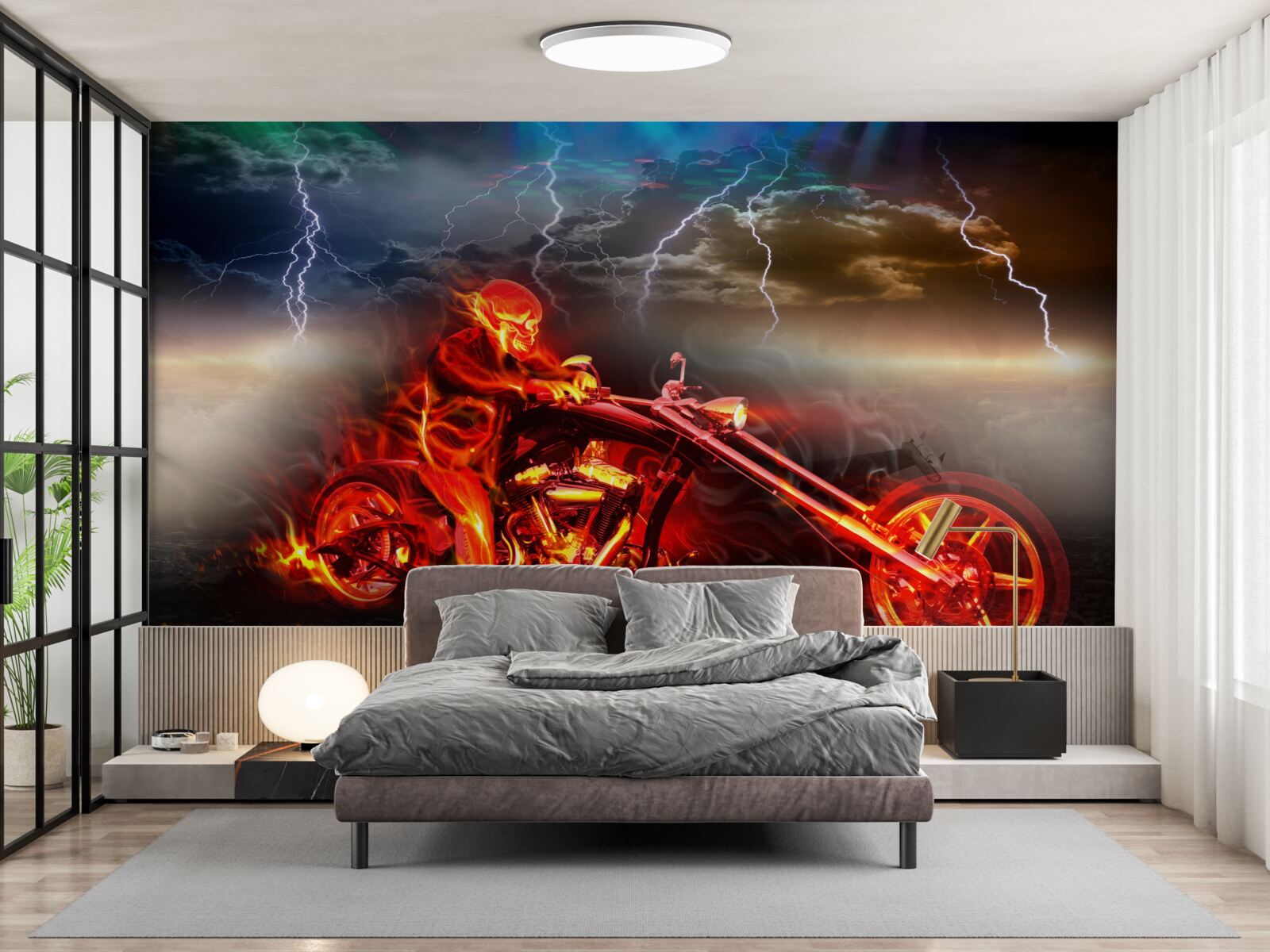 Fototapeta horiaci cyklista