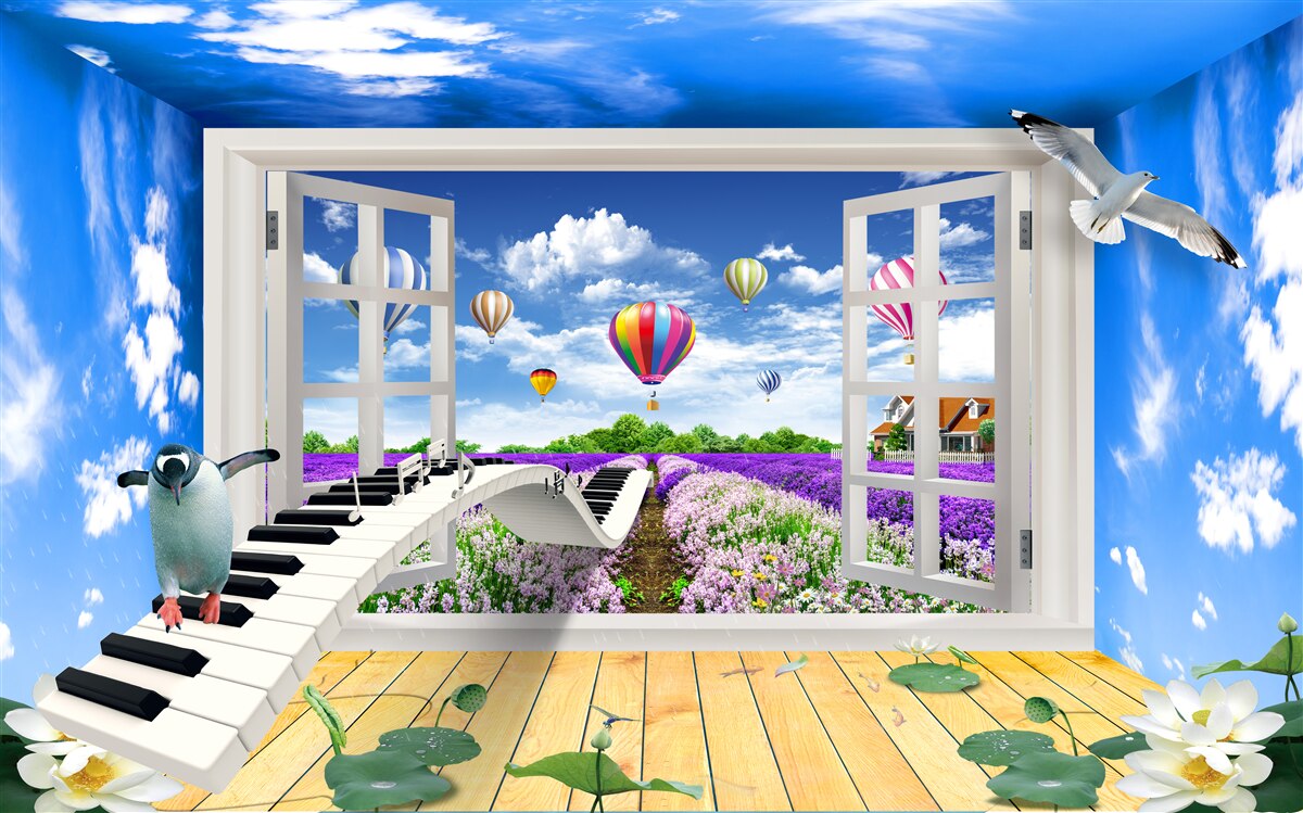 Fototapeta okno s čarovnou melódiou