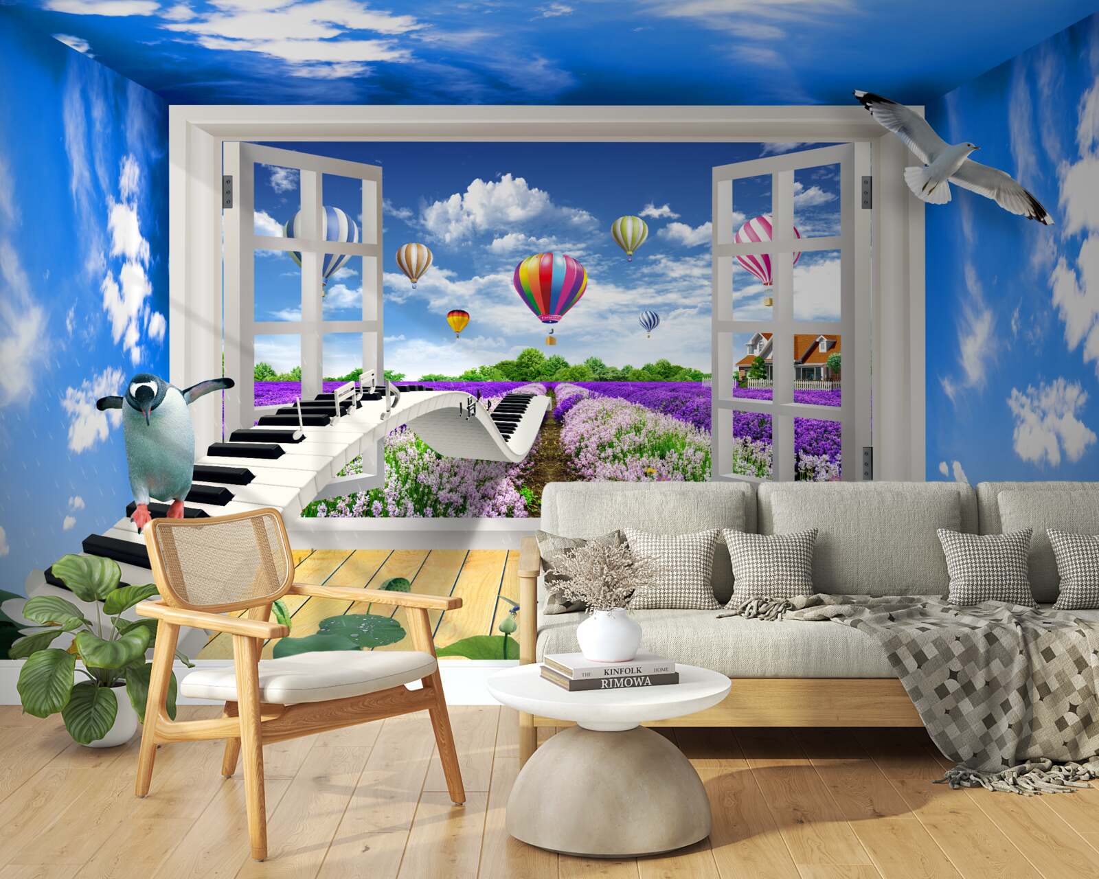 Fototapeta okno s čarovnou melódiou