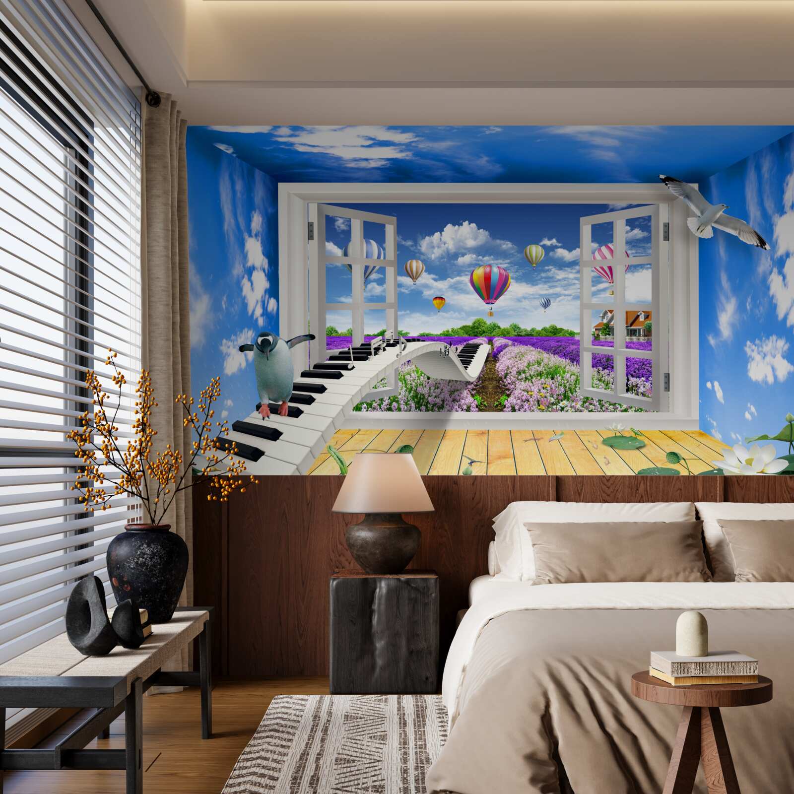 Fototapeta okno s čarovnou melódiou