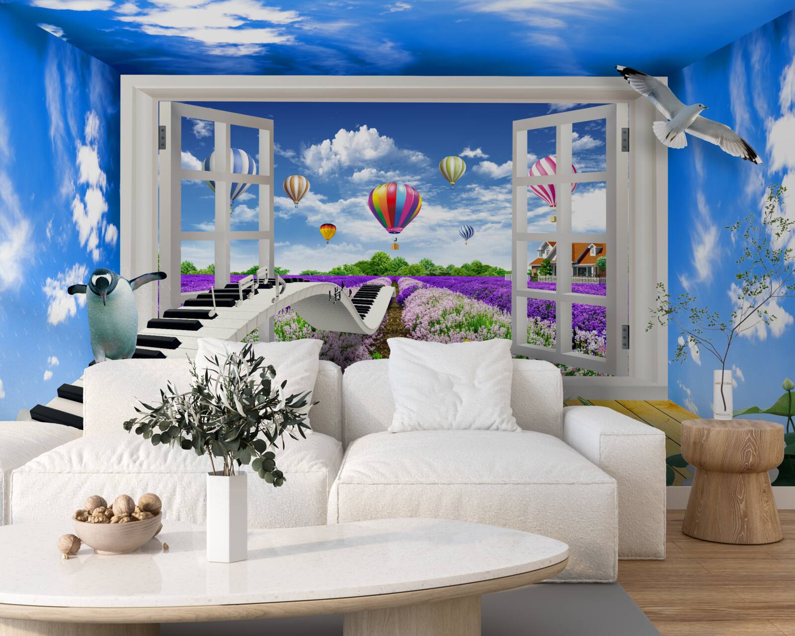 Fototapeta okno s čarovnou melódiou