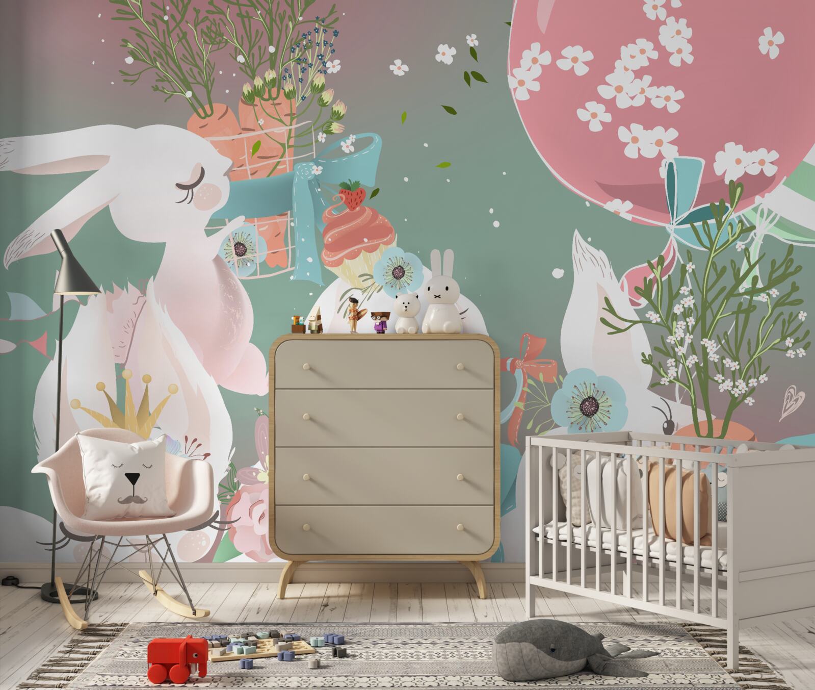 Fototapeta roztomilé rozprávkové zajačiky