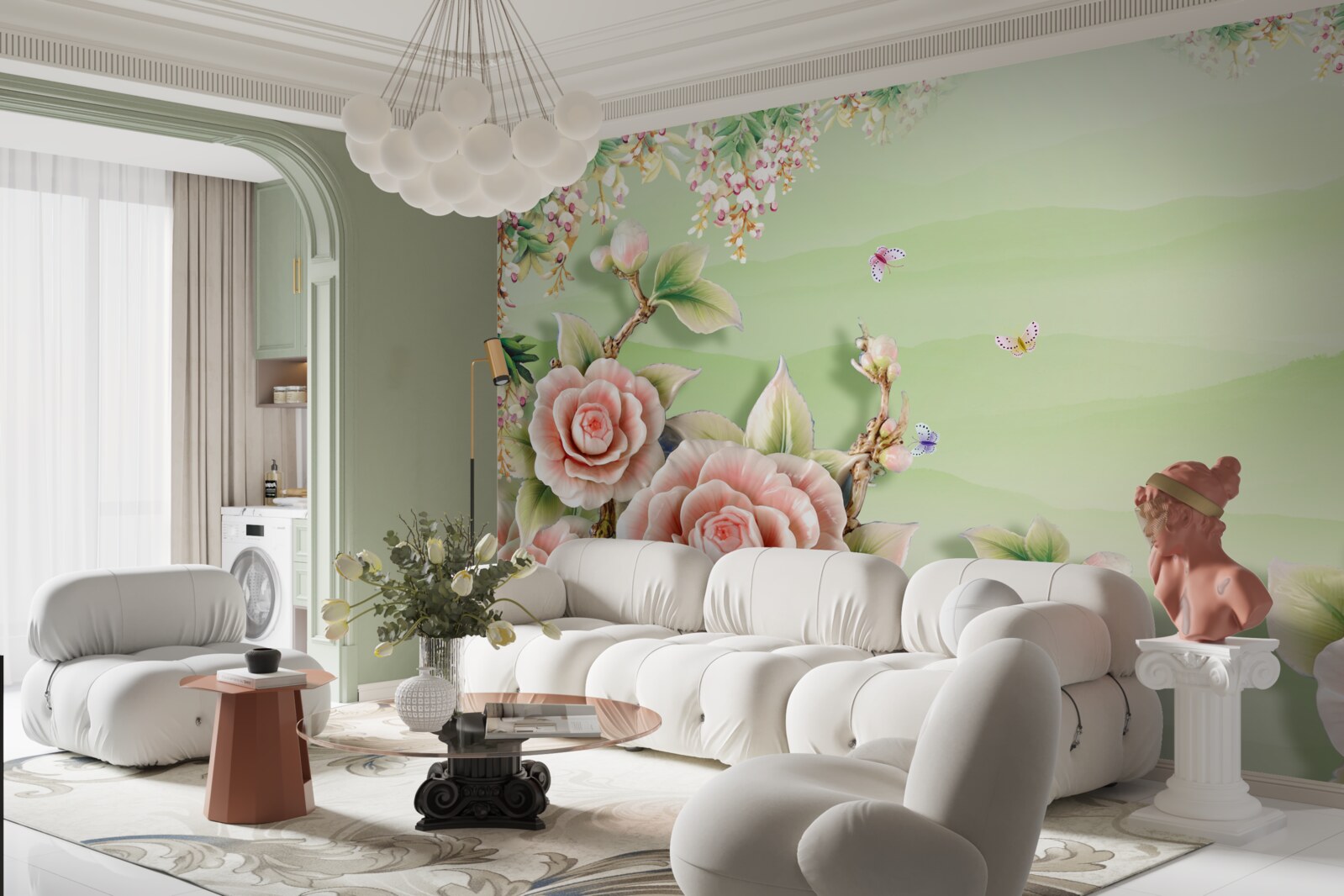 Fototapeta nádherné porcelánové ruže