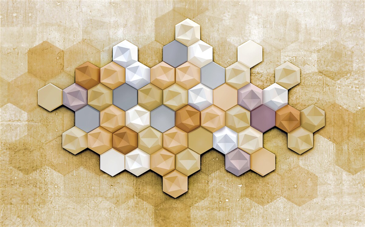 Fototapeta bunkový dizajn v žiarivých mozaikových odtieňoch