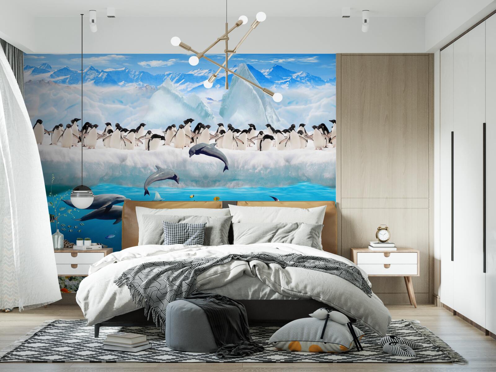 Fototapeta delfíny a tučniaky žijú v koralových útesoch