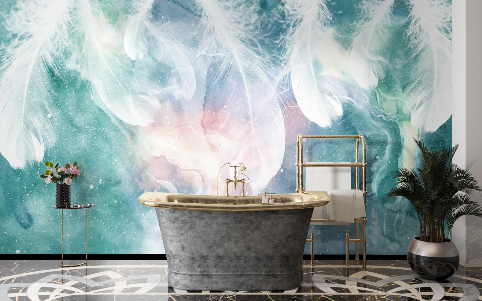 Fototapeta pozadie s vesmírnym perím