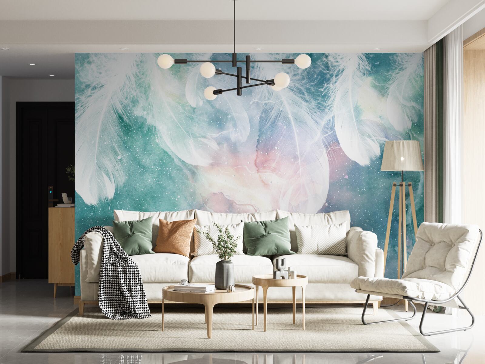 Fototapeta pozadie s vesmírnym perím