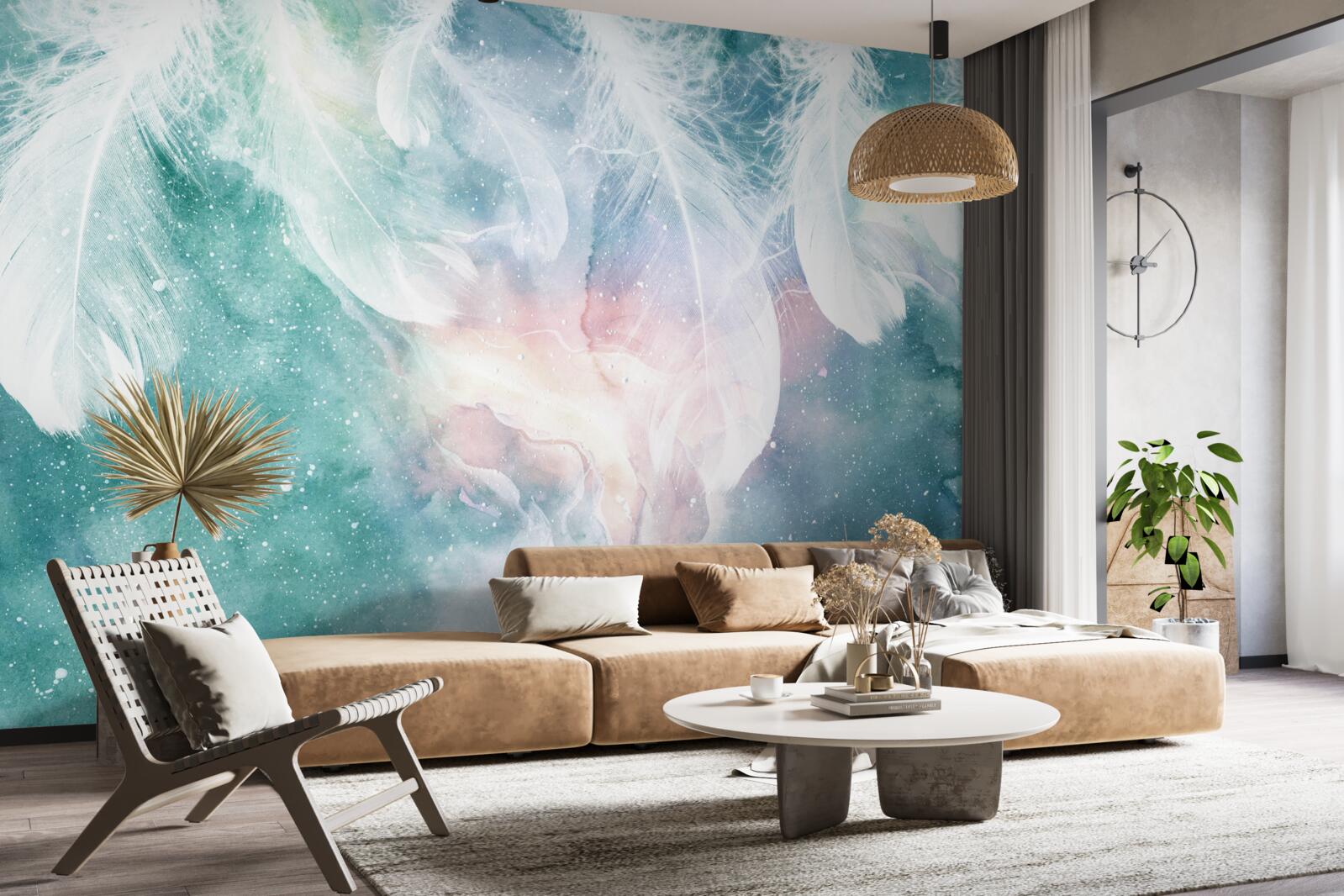 Fototapeta pozadie s vesmírnym perím