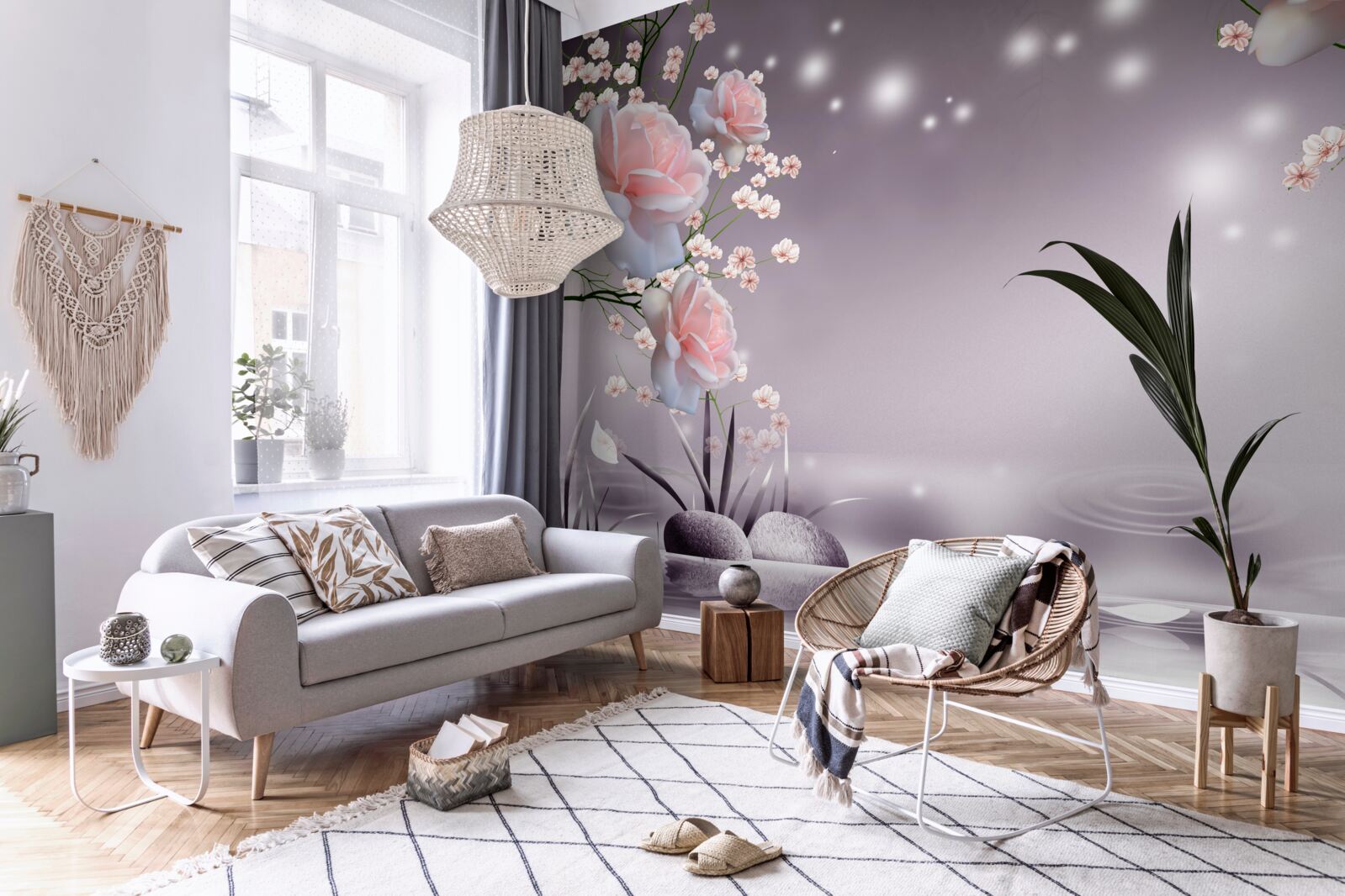 Fototapeta kvety otvárajúce sa nad vodnou hladinou