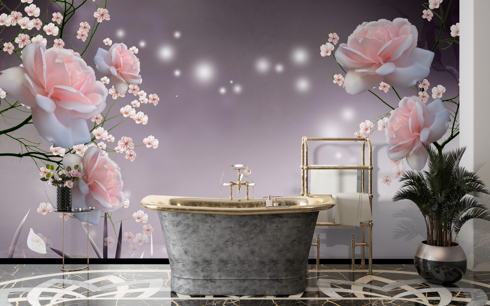 Fototapeta kvety otvárajúce sa nad vodnou hladinou