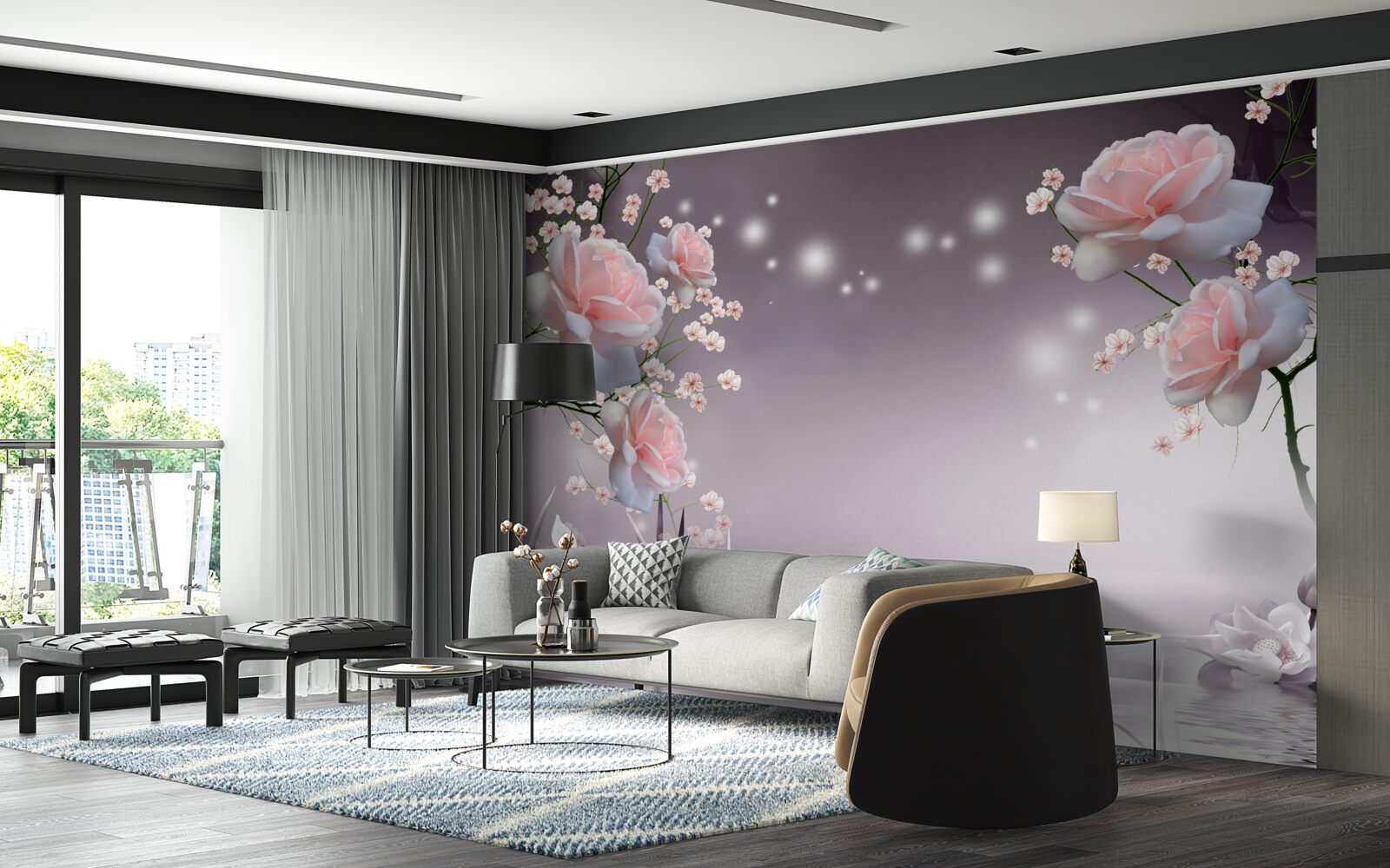 Fototapeta kvety otvárajúce sa nad vodnou hladinou