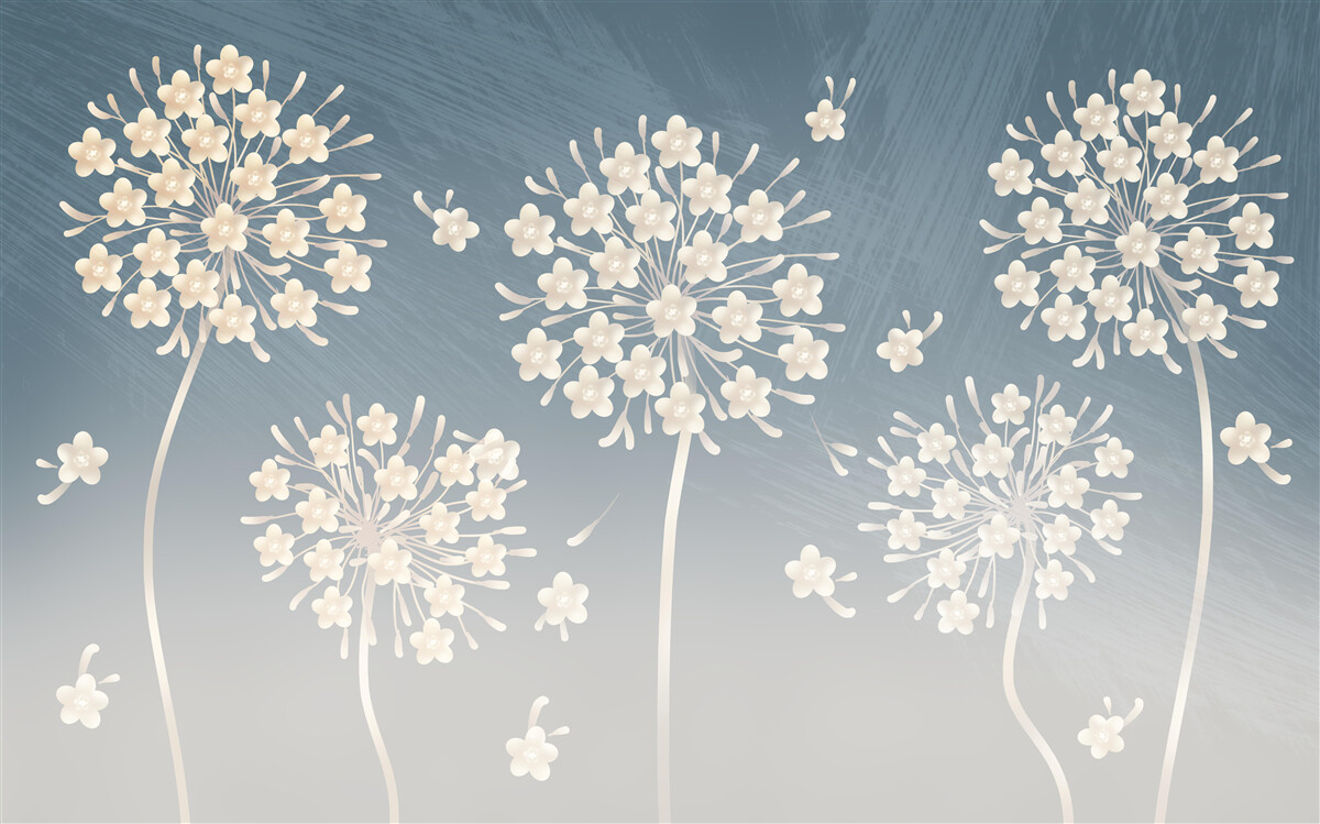 Fototapeta Snehobiele kvety proti modrej oblohe