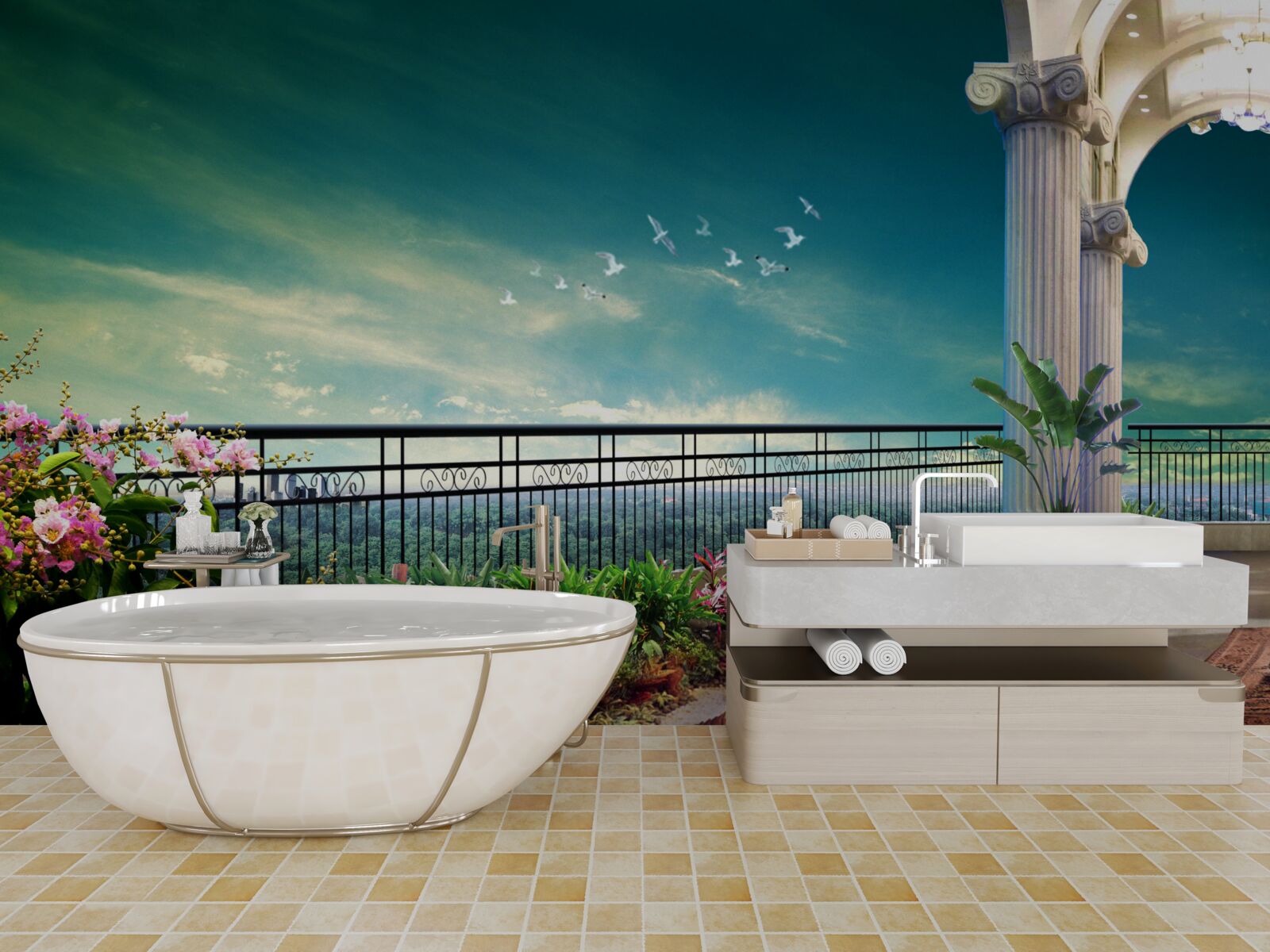 Fototapeta altánok na letnom ihrisku