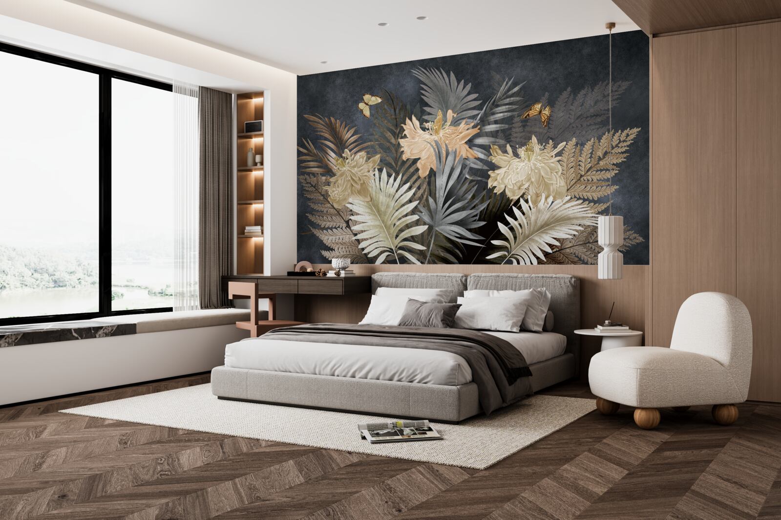 Fototapeta zloženie bledých jesenných listov