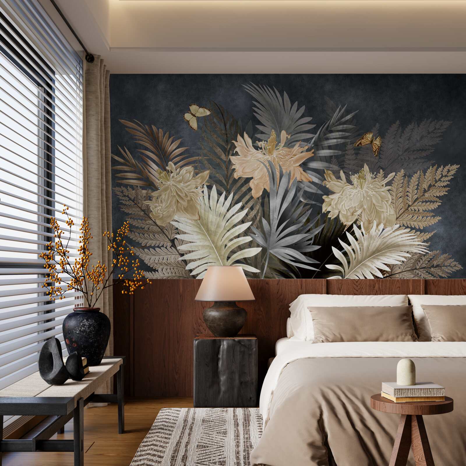 Fototapeta zloženie bledých jesenných listov