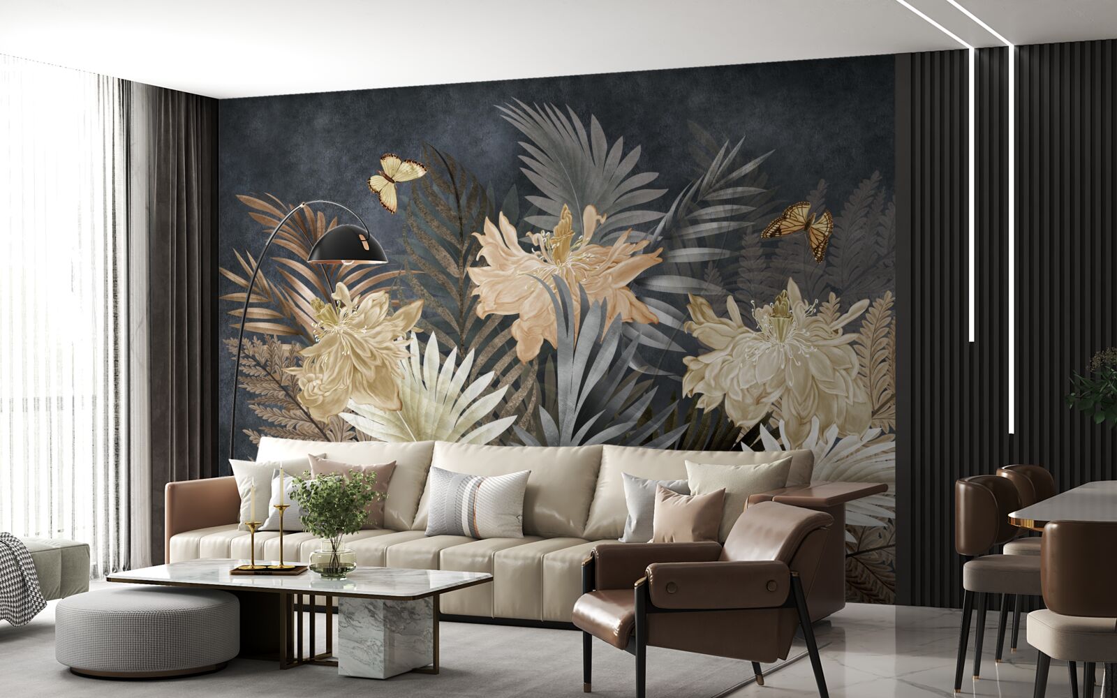 Fototapeta zloženie bledých jesenných listov