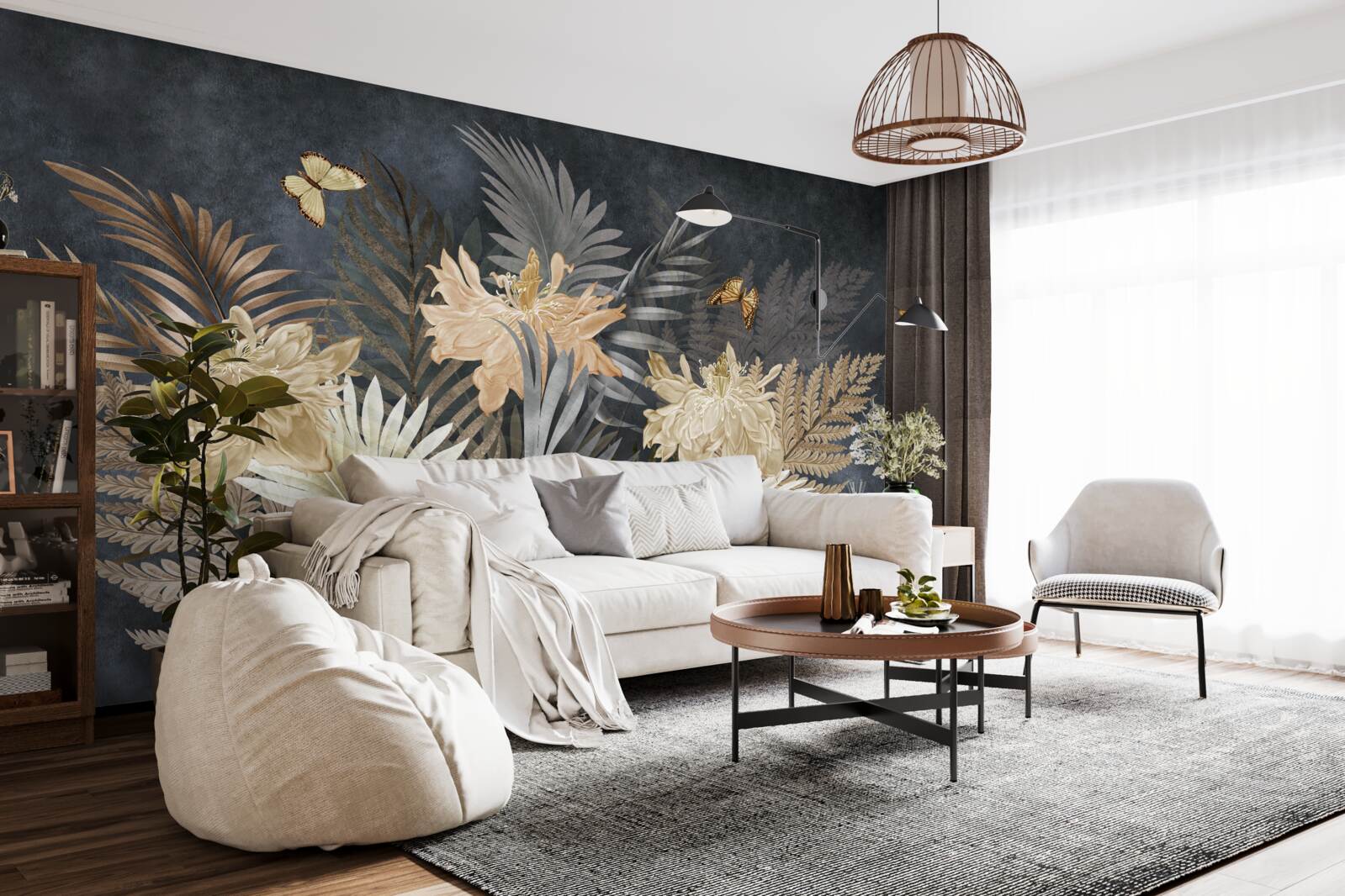 Fototapeta zloženie bledých jesenných listov