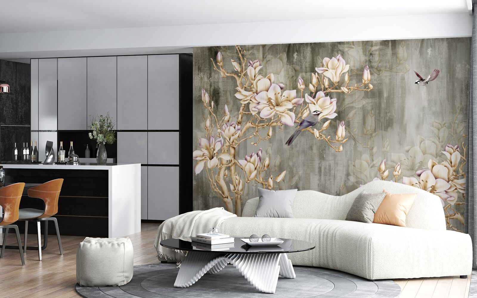 Fototapeta pastelová chinoséria