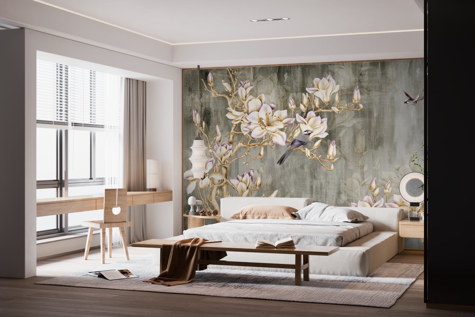 Fototapeta pastelová chinoséria