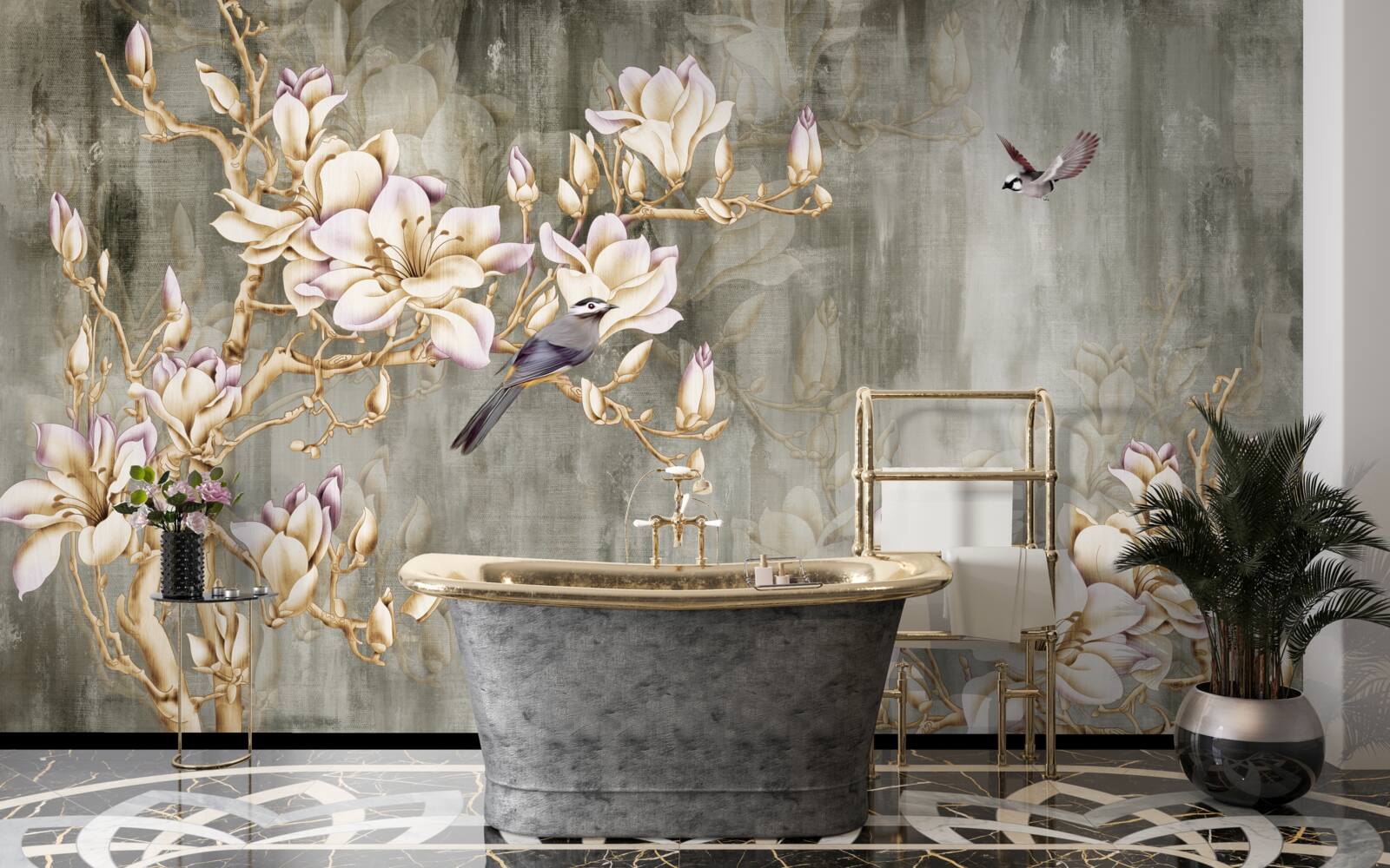 Fototapeta pastelová chinoséria