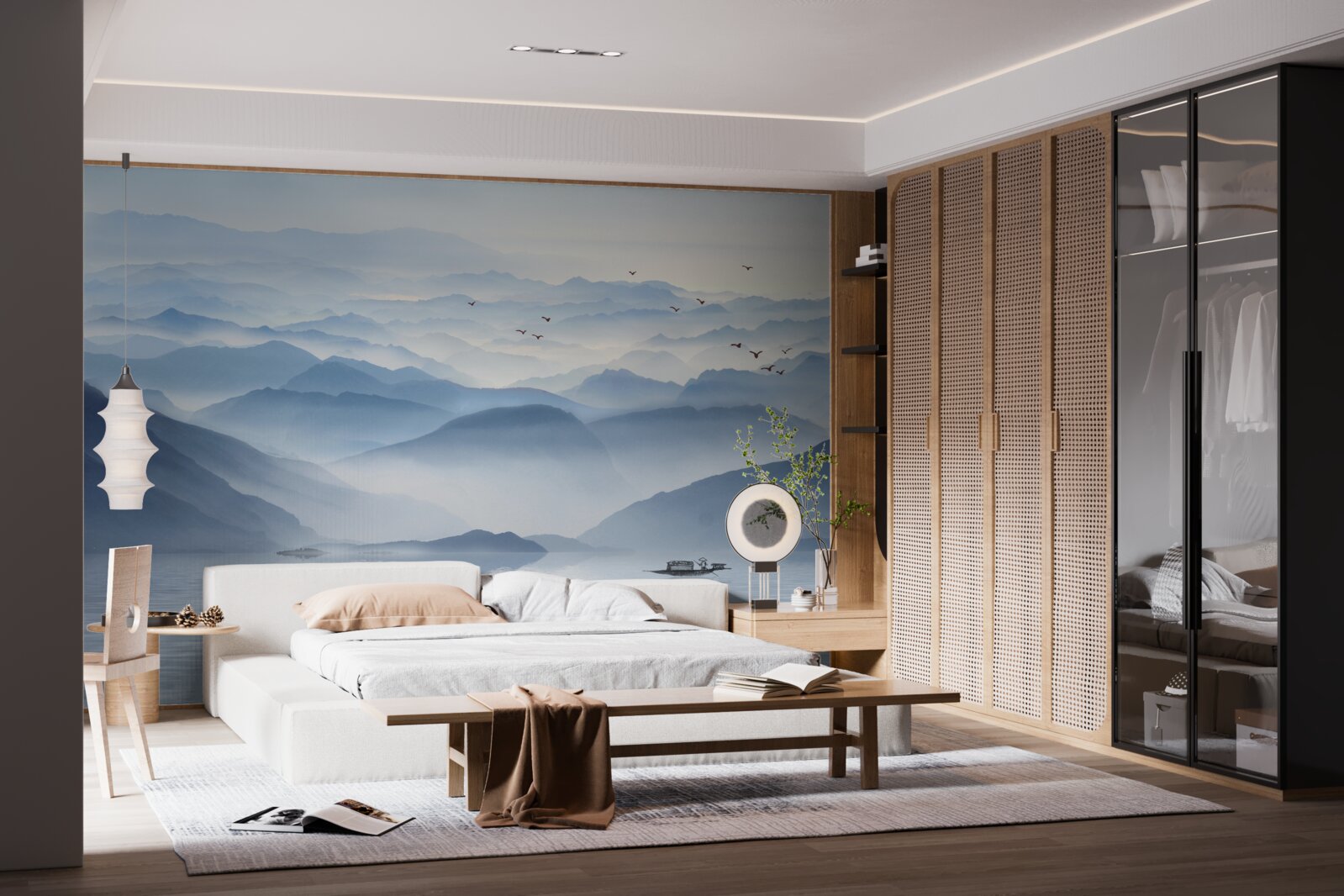 Fototapeta hmla husto pokrýva horskú rieku