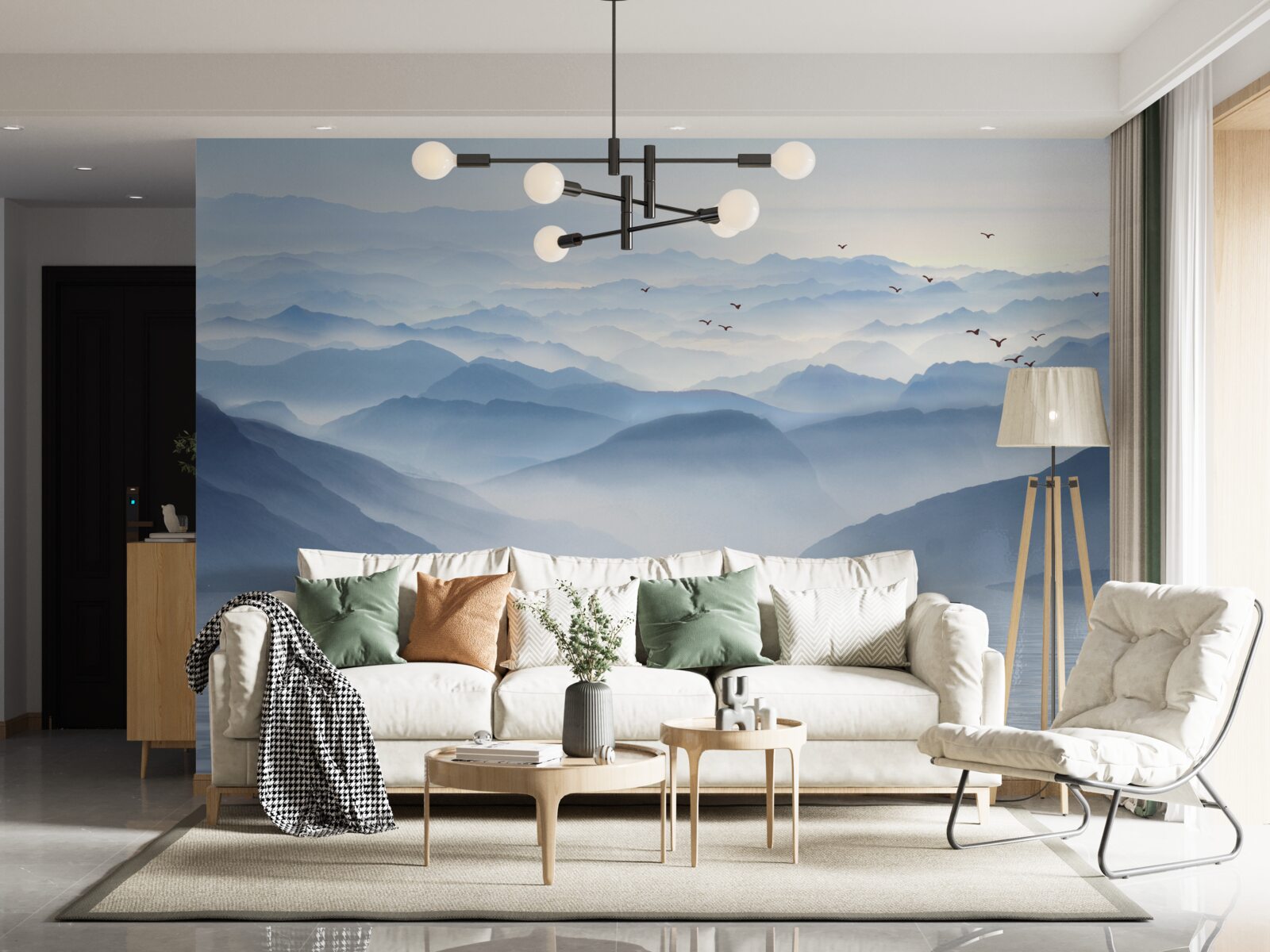 Fototapeta hmla husto pokrýva horskú rieku