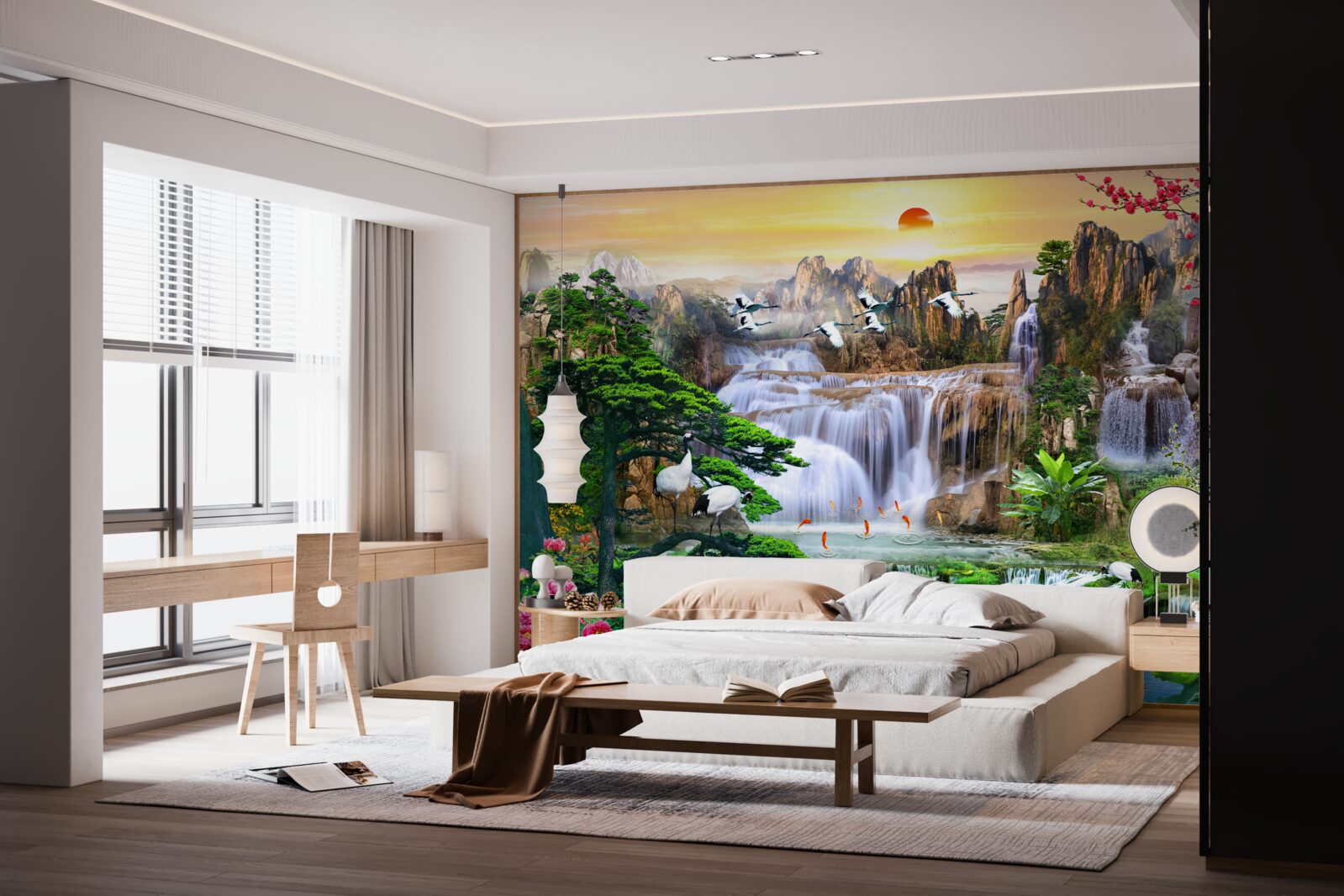 Fototapeta vtáky a vodopády