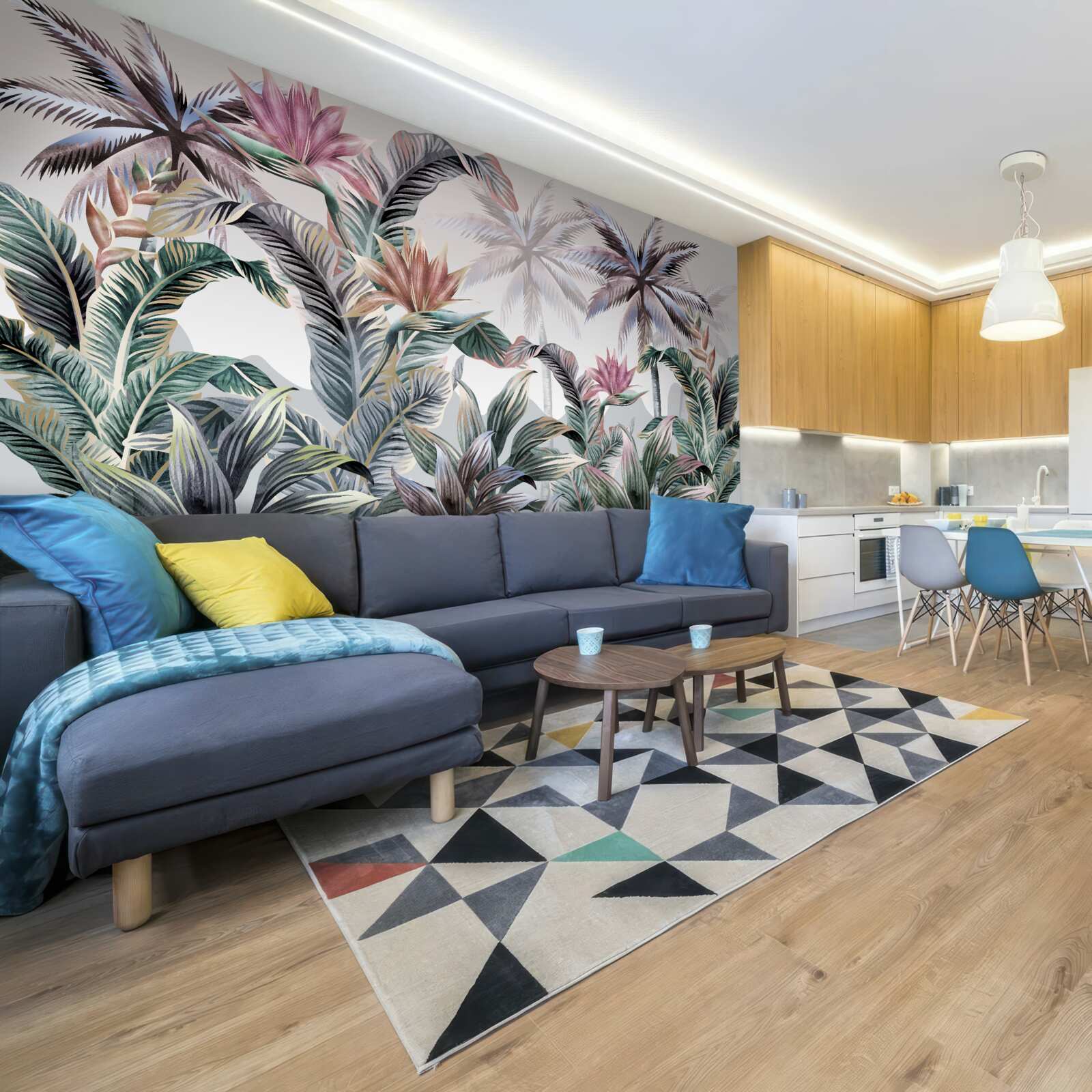 Fototapeta stromy s listami rastú v džungli