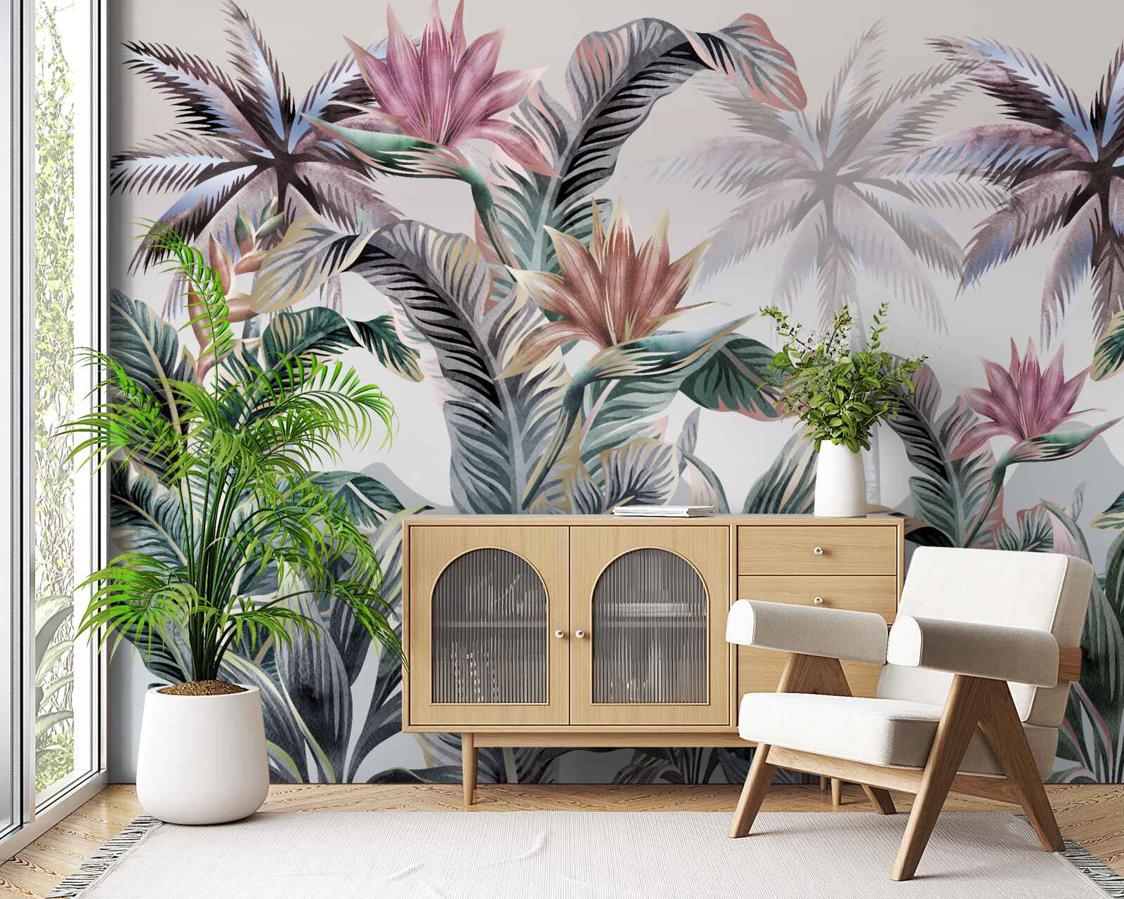 Fototapeta stromy s listami rastú v džungli