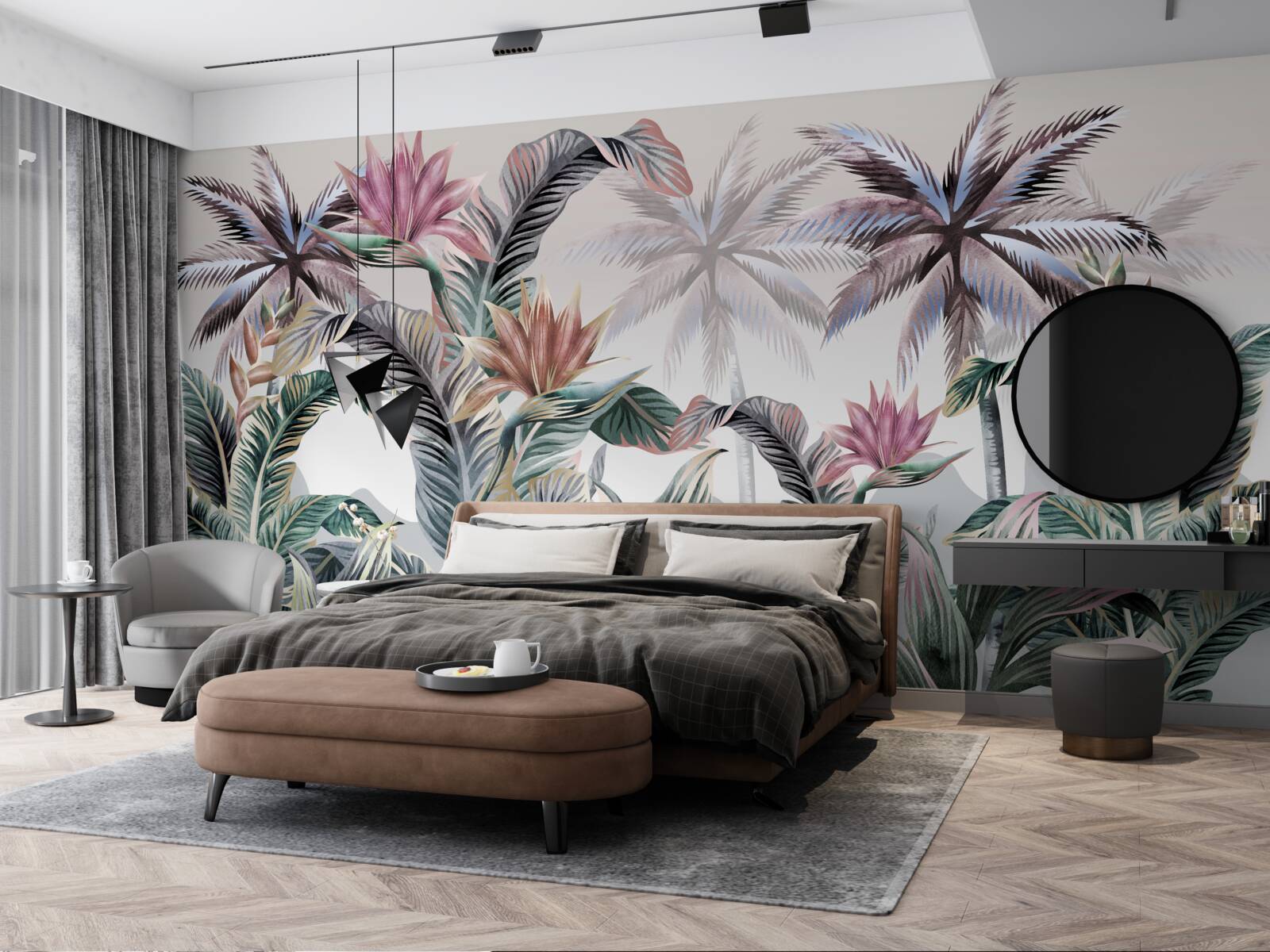 Fototapeta stromy s listami rastú v džungli