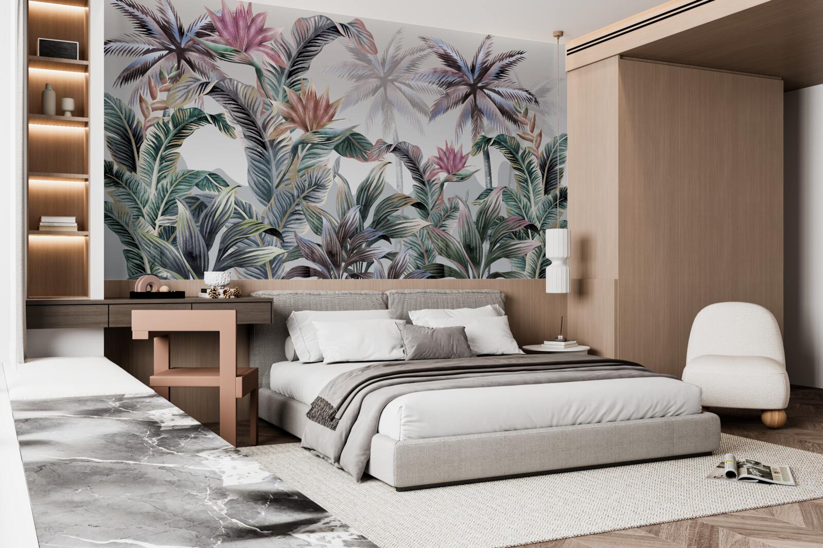 Fototapeta stromy s listami rastú v džungli