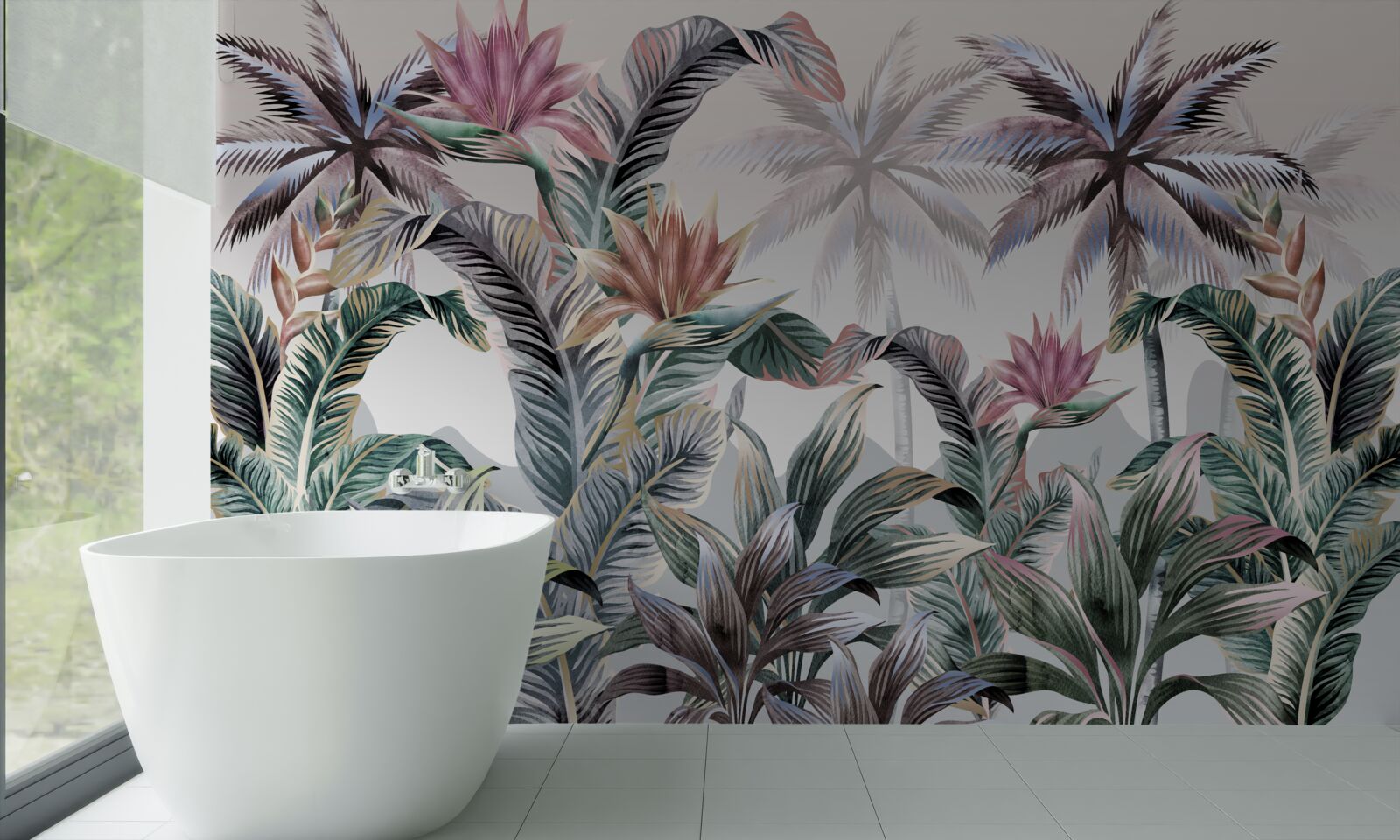 Fototapeta stromy s listami rastú v džungli