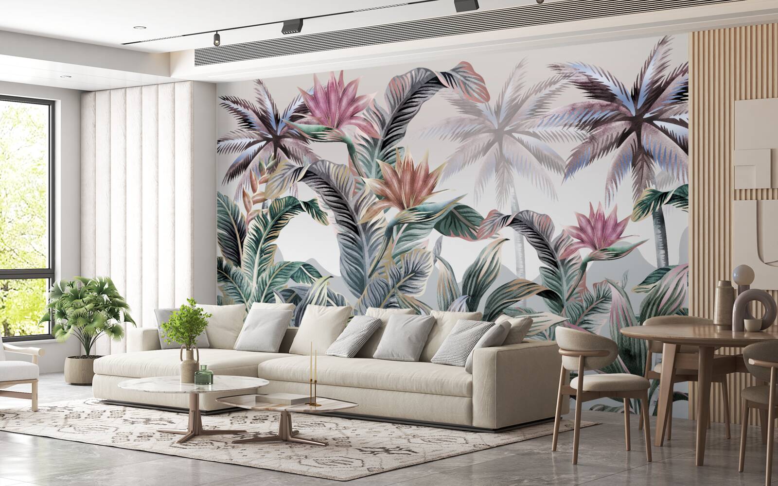 Fototapeta stromy s listami rastú v džungli