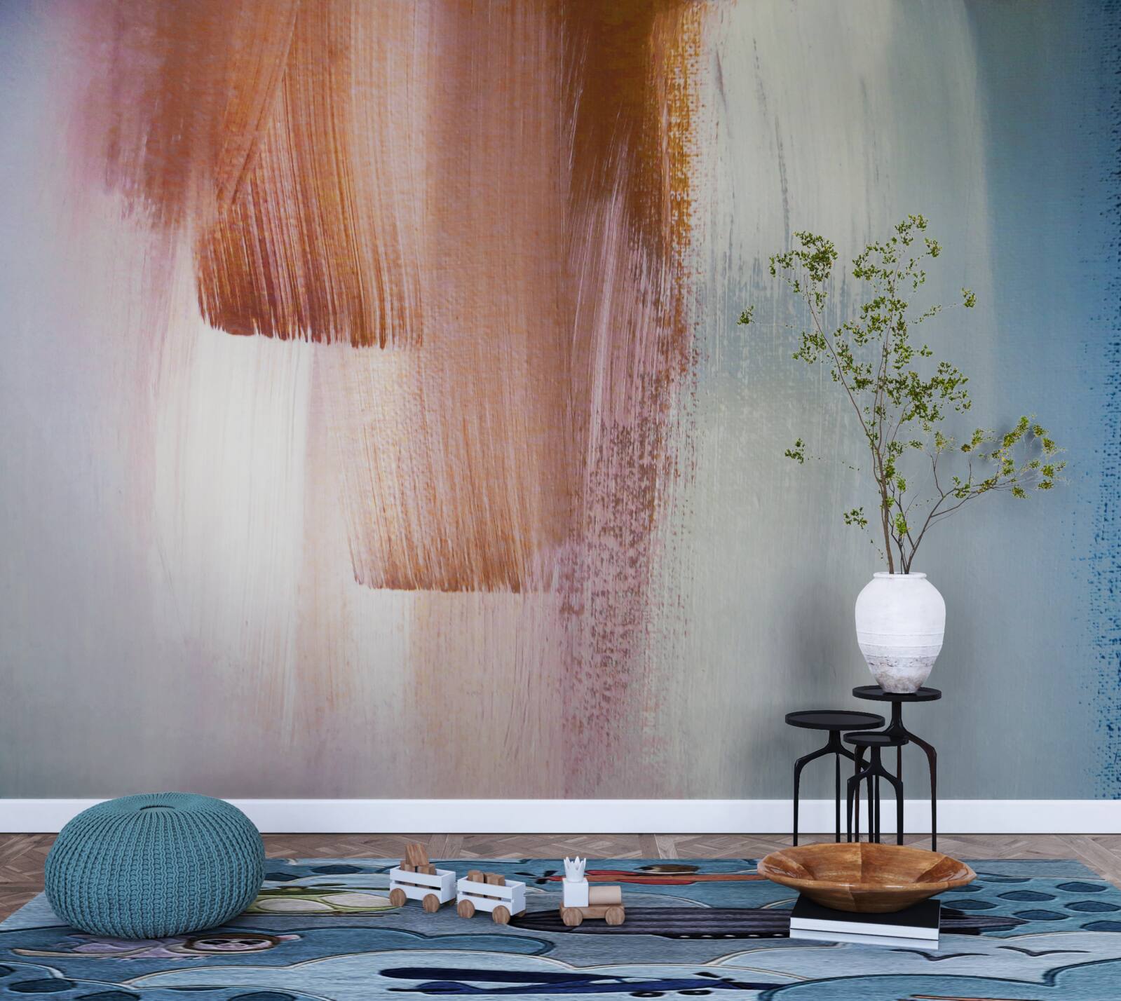 Fototapeta farebné abstraktné ťahy štetcom