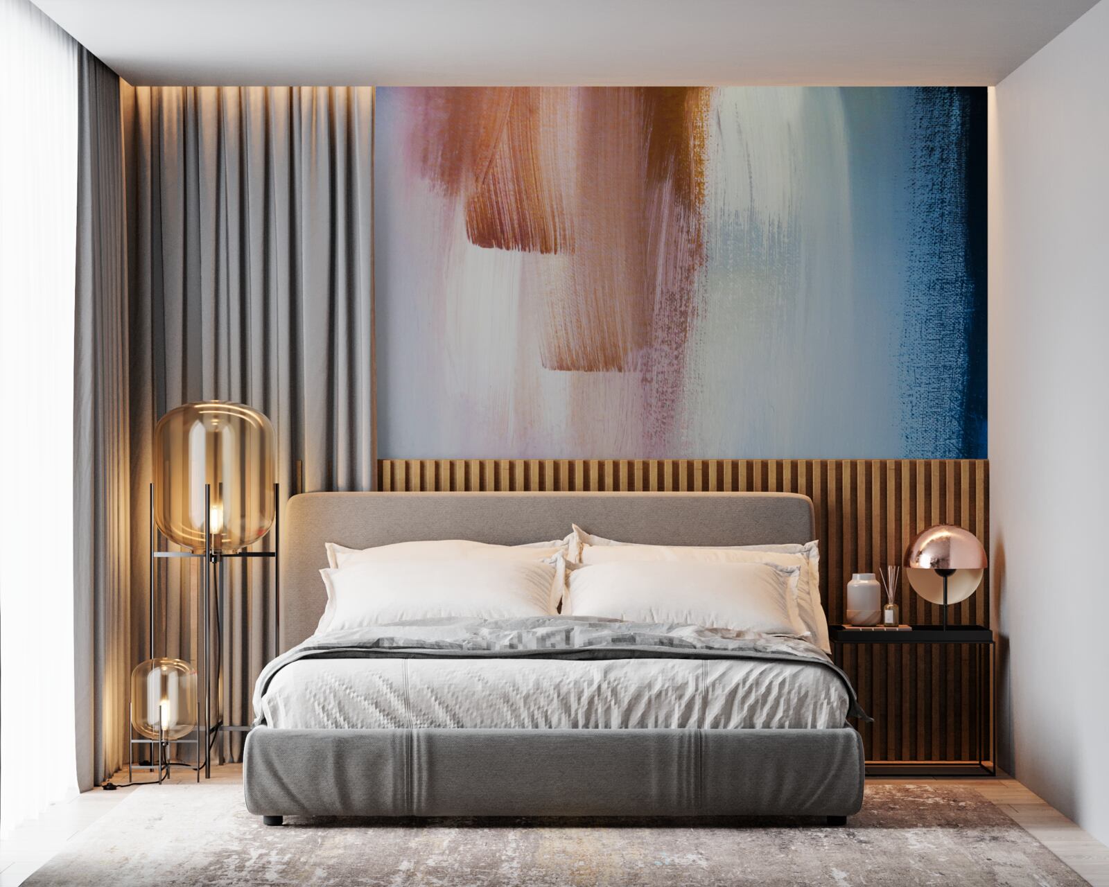 Fototapeta farebné abstraktné ťahy štetcom