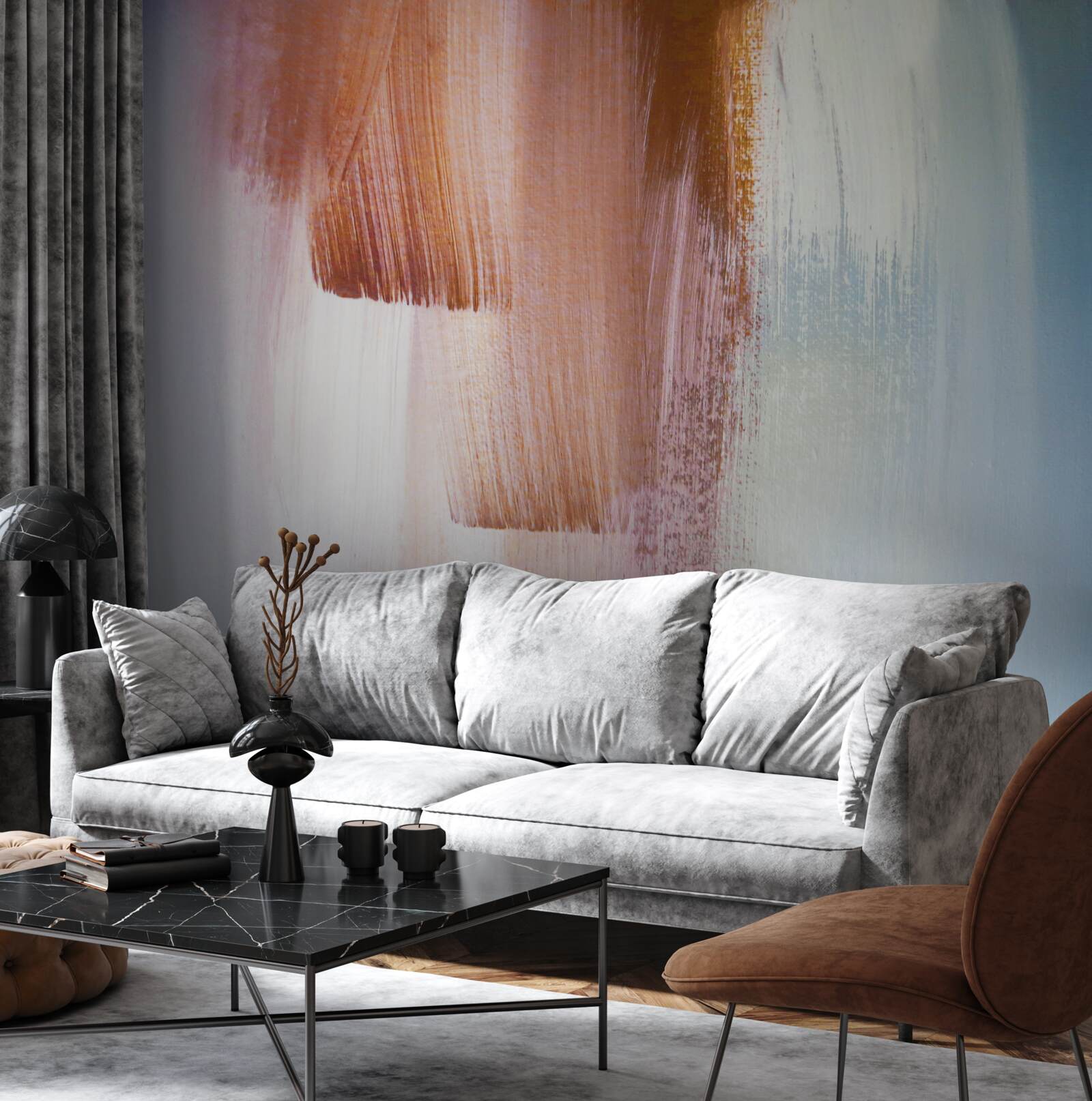 Fototapeta farebné abstraktné ťahy štetcom