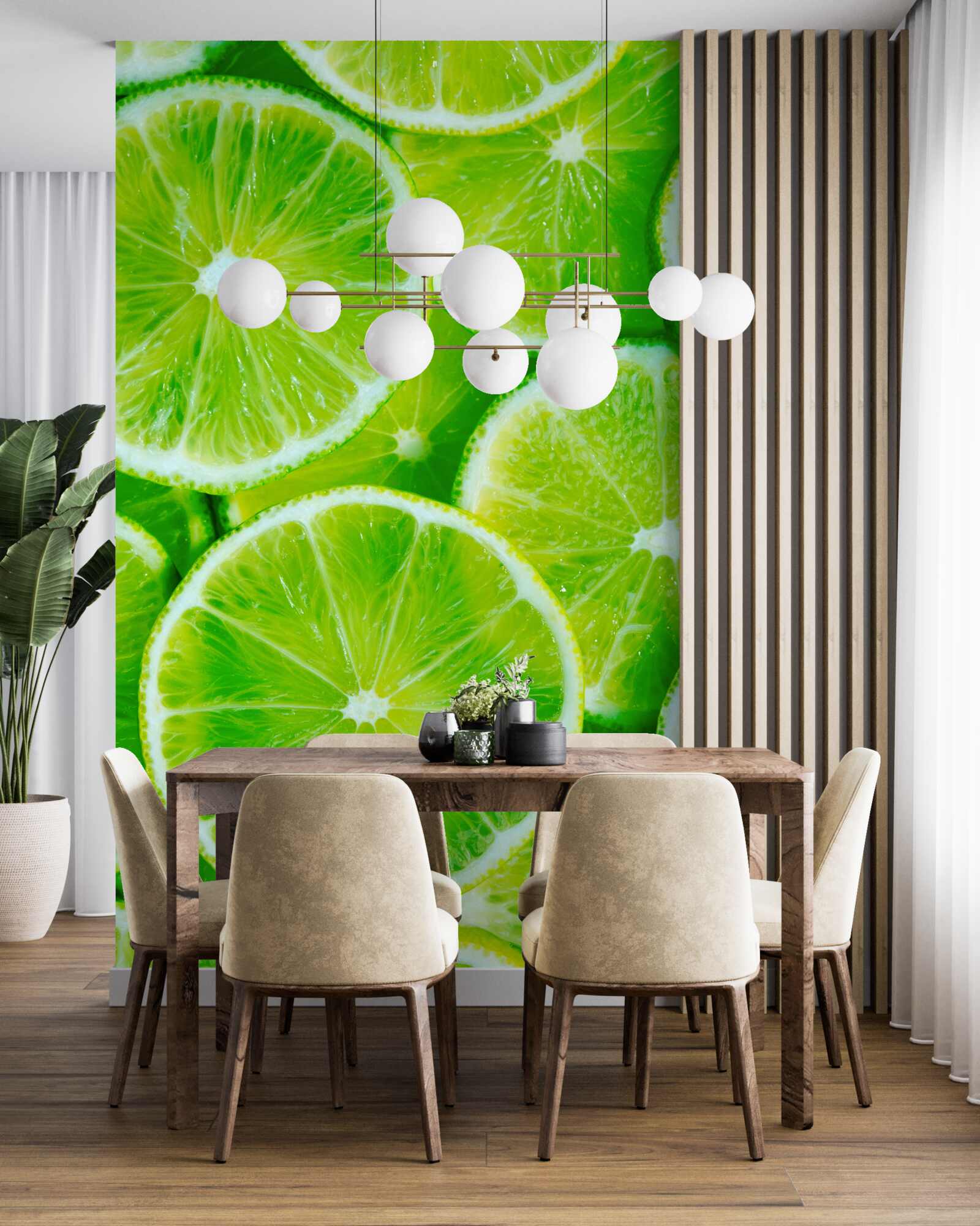 Fototapeta limetku nakrájame na tenké okrúhle plátky