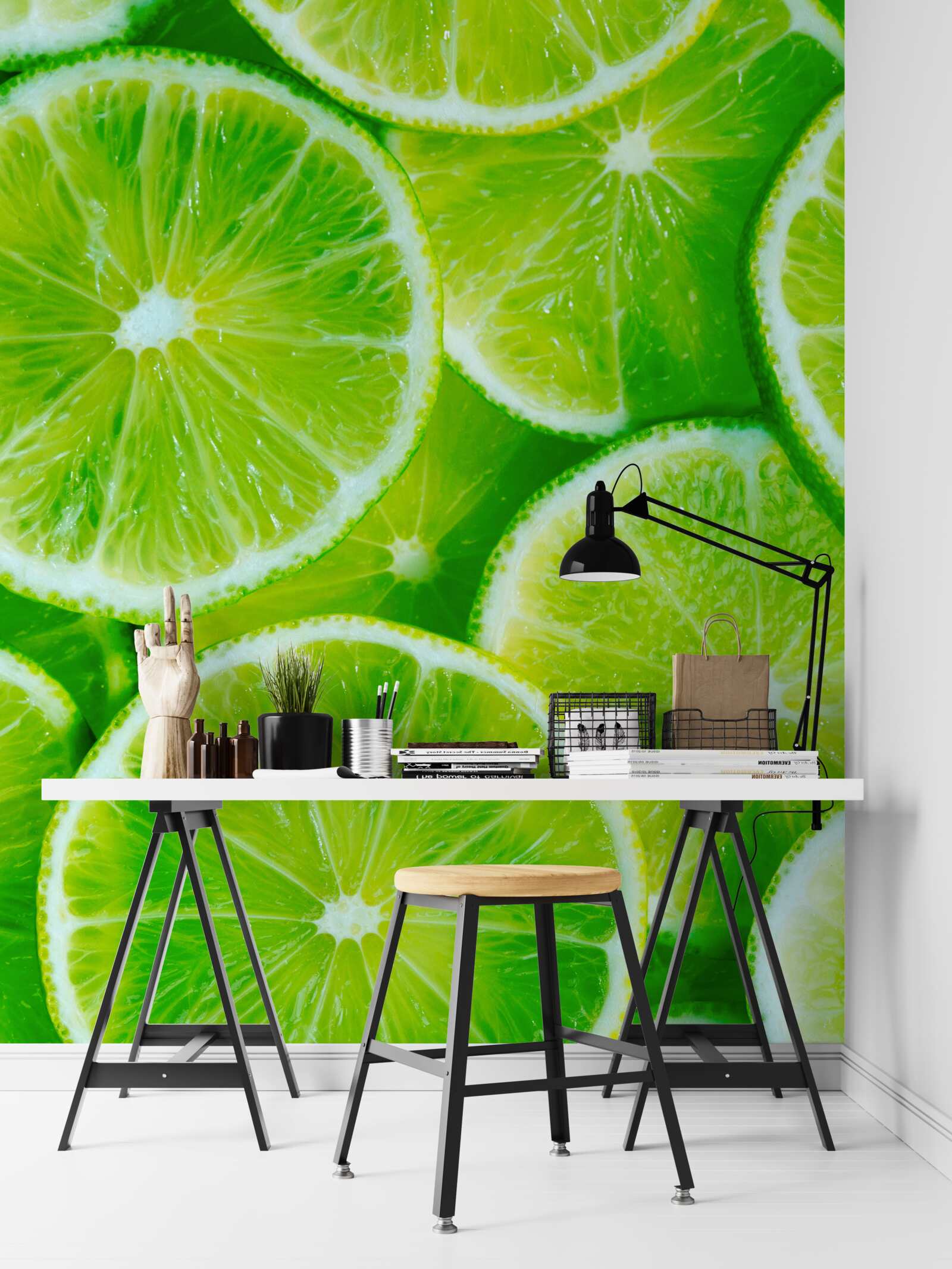 Fototapeta limetku nakrájame na tenké okrúhle plátky